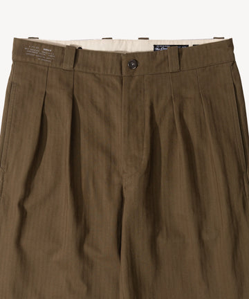 THE DOUBLE PLEAT PANTS - BROWN | BRUT Clothing