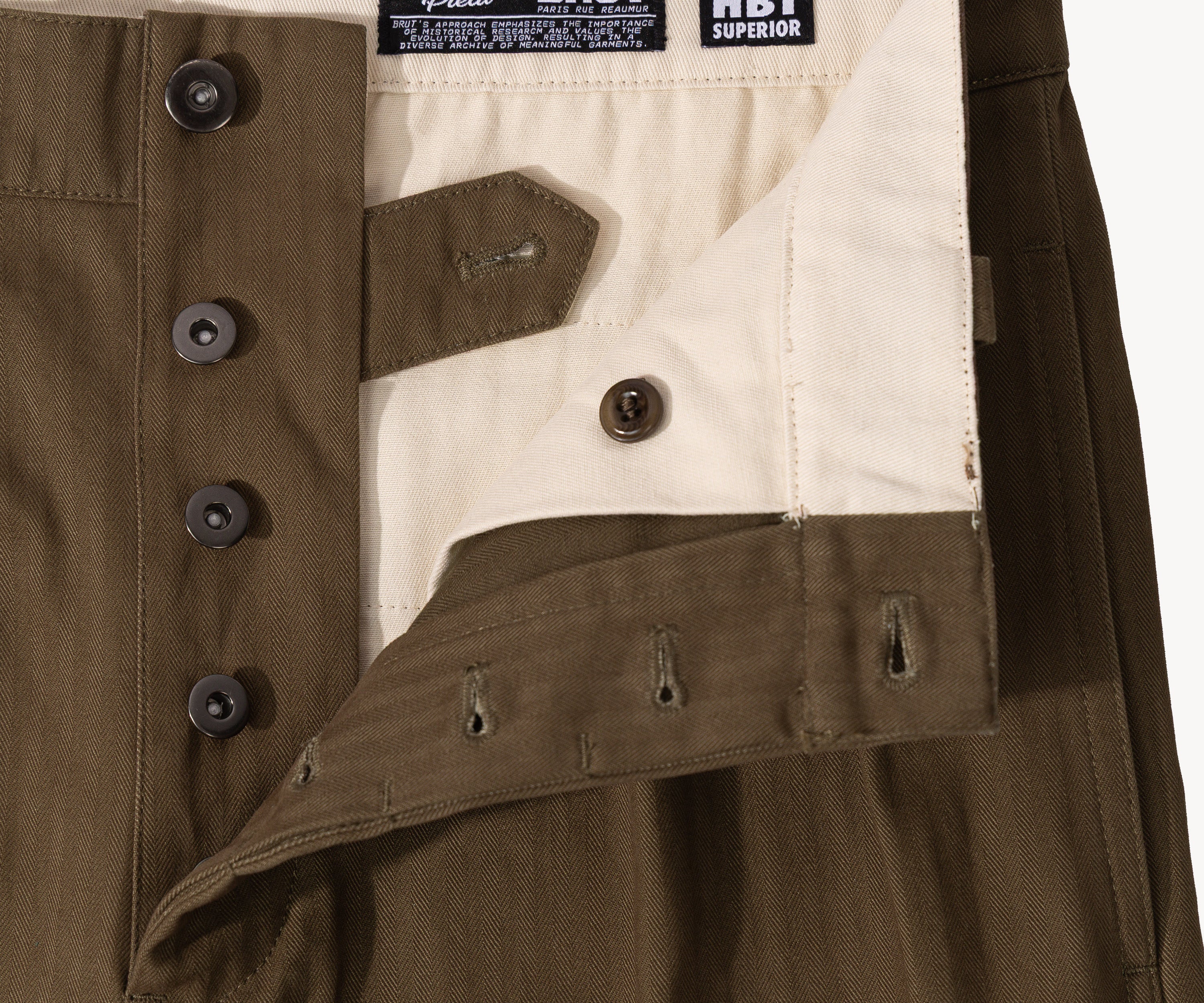 THE DOUBLE PLEAT PANTS Taille US 26 / FR 36 / MARRON - BRUT Clothing