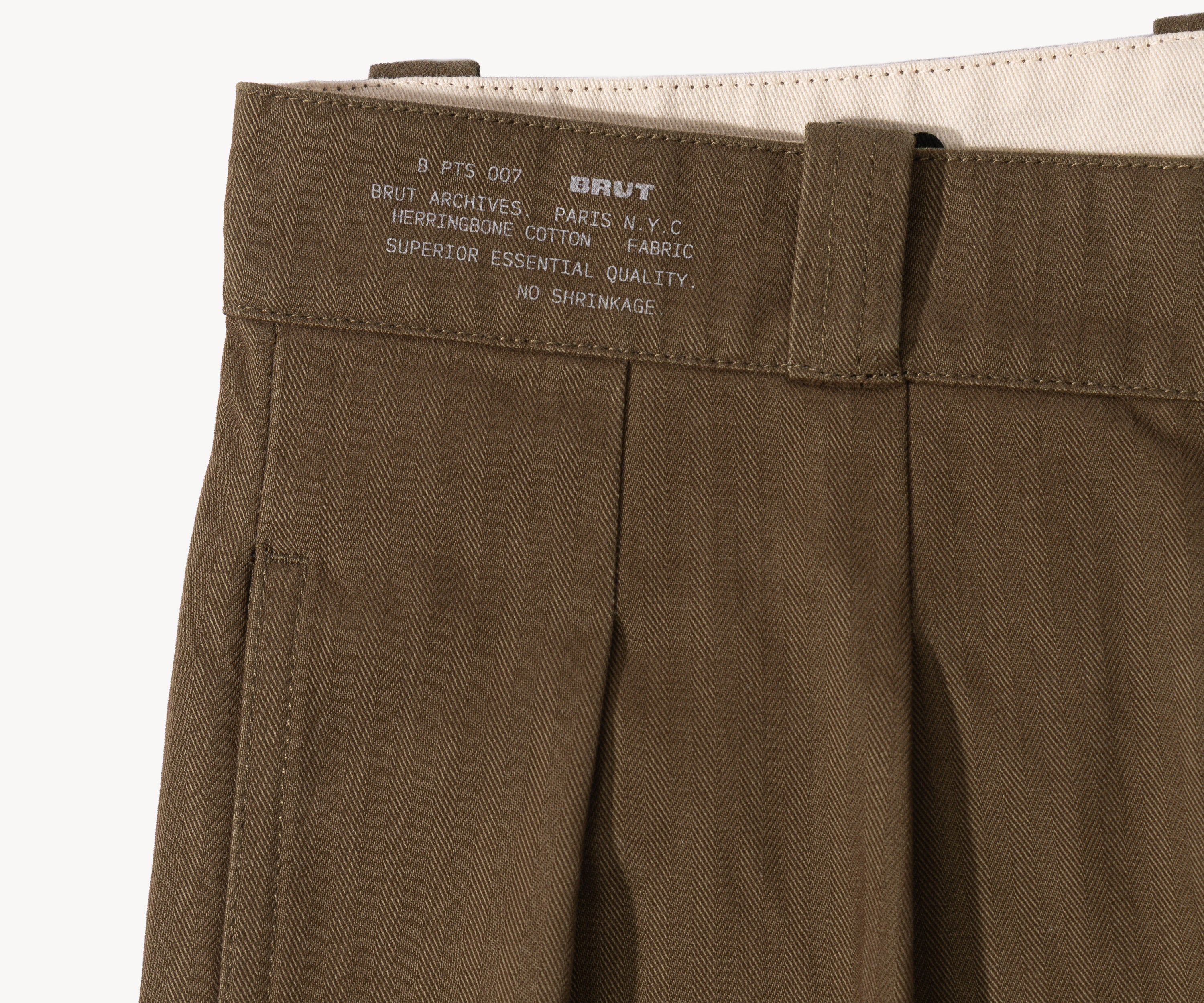 THE DOUBLE PLEAT PANTS Taille US 26 / FR 36 / MARRON - BRUT Clothing