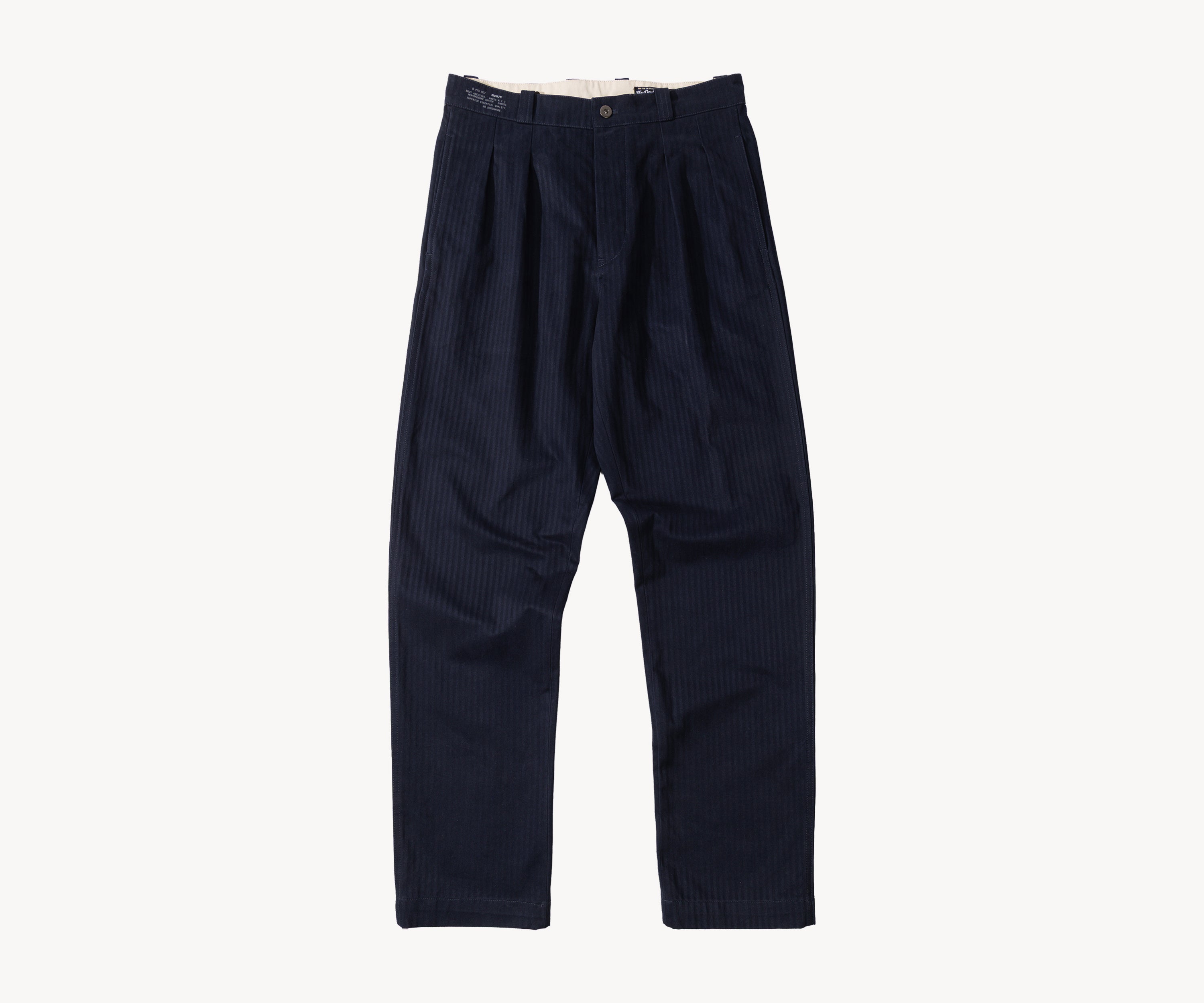 THE DOUBLE PLEAT PANTS Taille US 26 / FR 36 / BLEU MARINE - BRUT Clothing