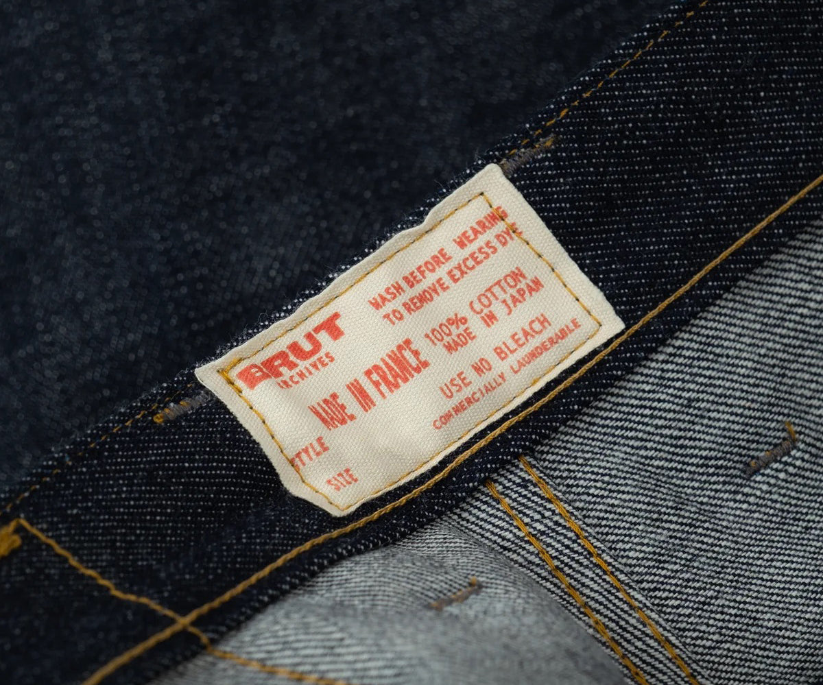 REWORK® DOUBLE PLEATED DENIM - US28 / FR38 / INDIGO BRUT - BRUT Clothing