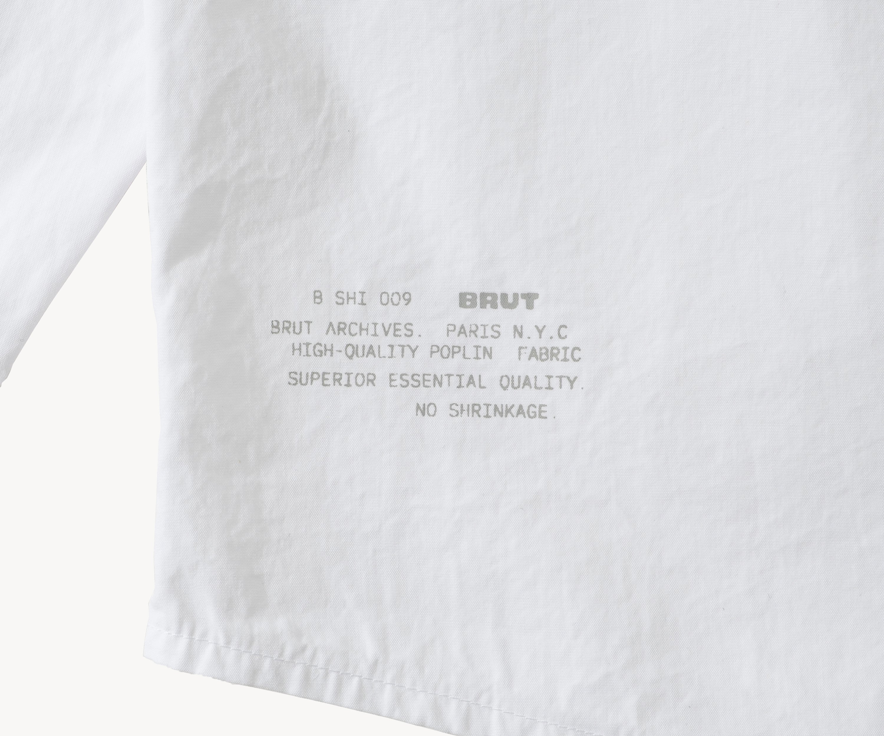 THE WESTERN POPLIN SHIRT Chemises XS / BLANC - BRUT Clothing