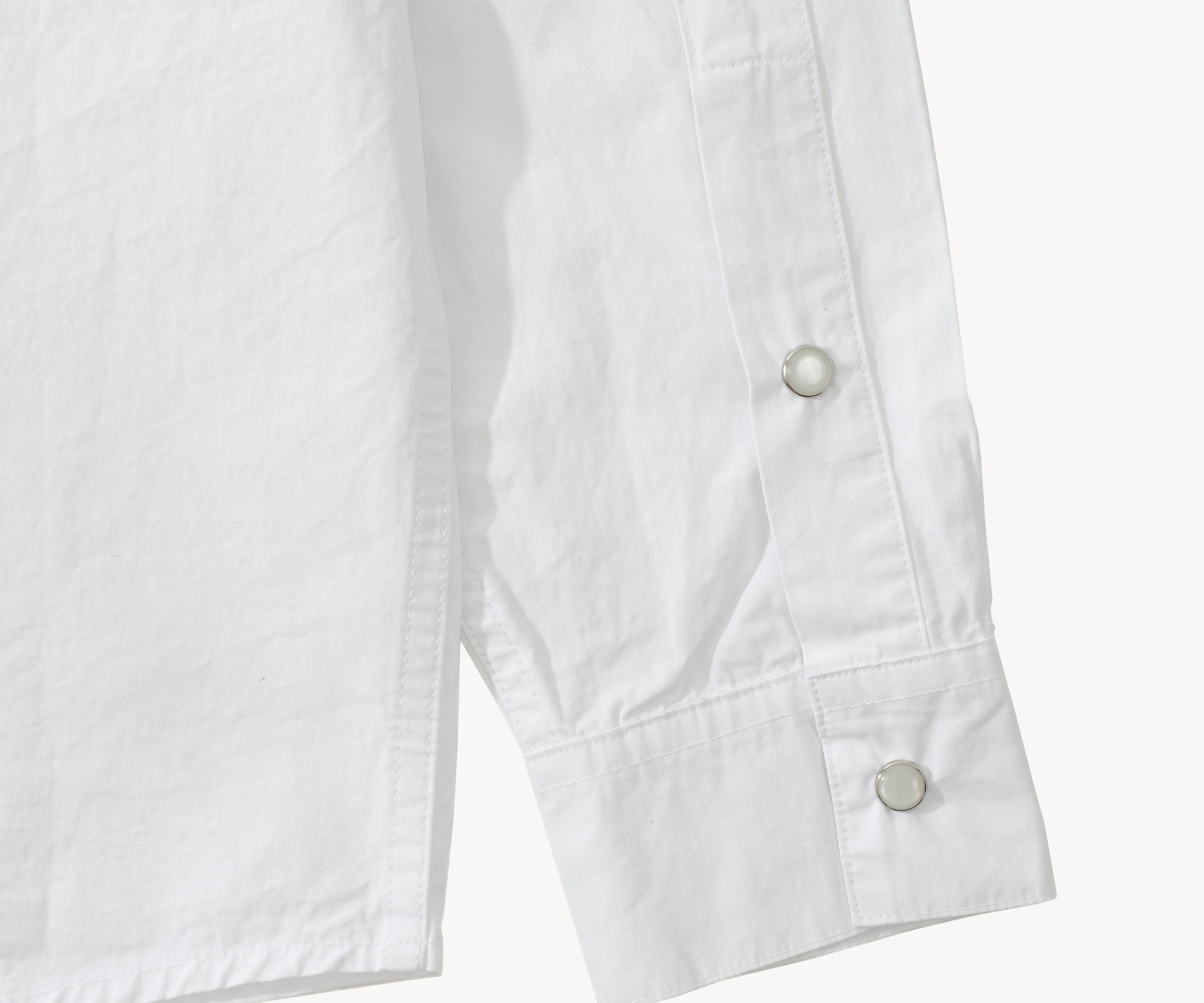 THE WESTERN POPLIN SHIRT Chemises XS / BLANC - BRUT Clothing