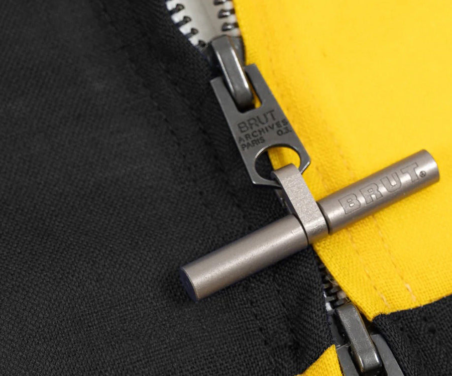 REWORK® FLAG JACKET Coats & Jackets X-SMALL / BLACK / YELLOW - BRUT Clothing