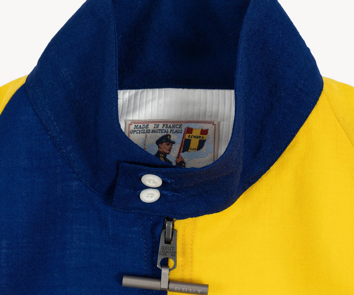 REWORK® FLAG JACKET Coats & Jackets X-SMALL / BLUE / YELLOW - BRUT Clothing