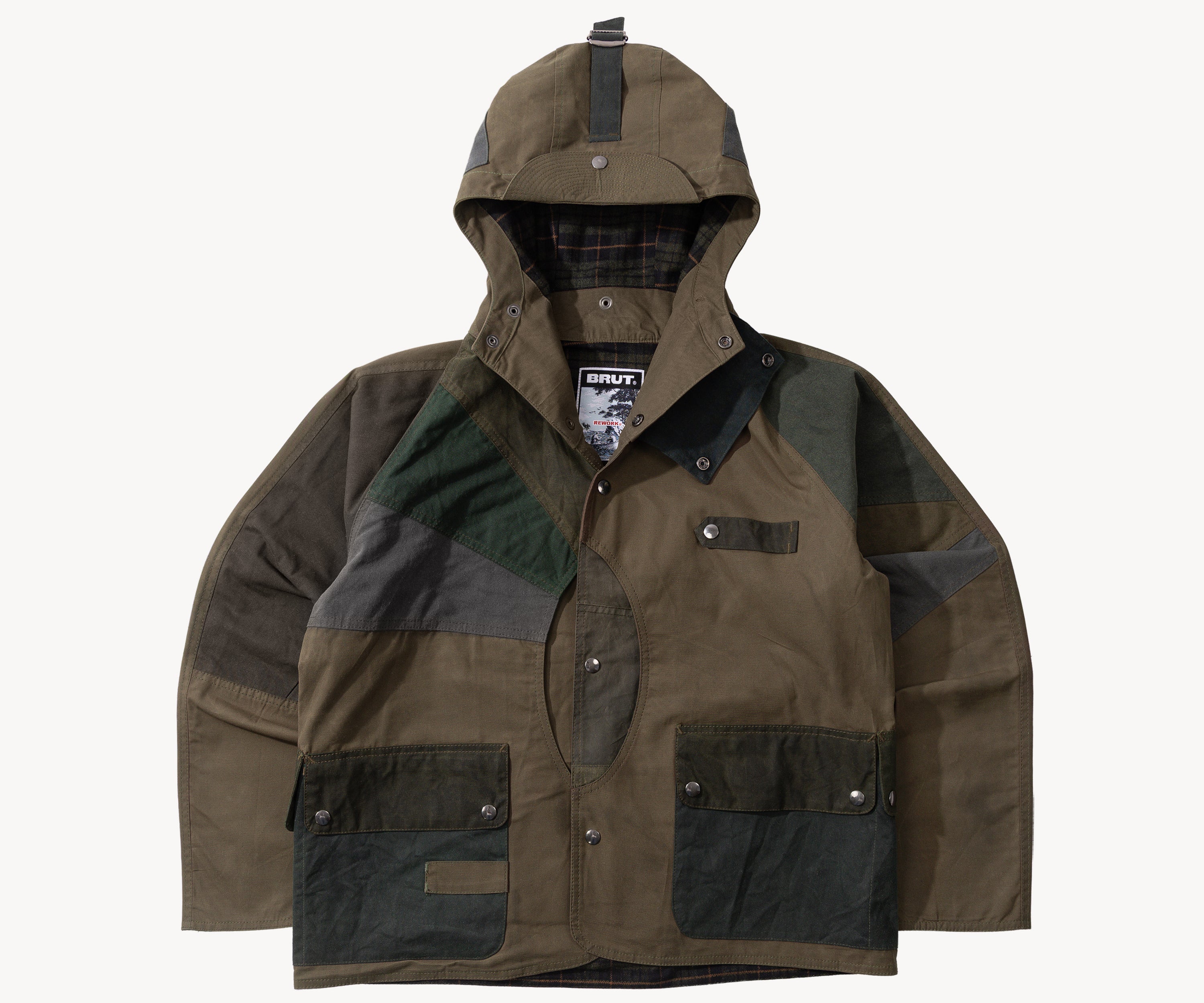 REWORK® FULLMOON WAX JACKET - N° 001 Coats & Jackets SMALL / GREEN - BRUT Clothing