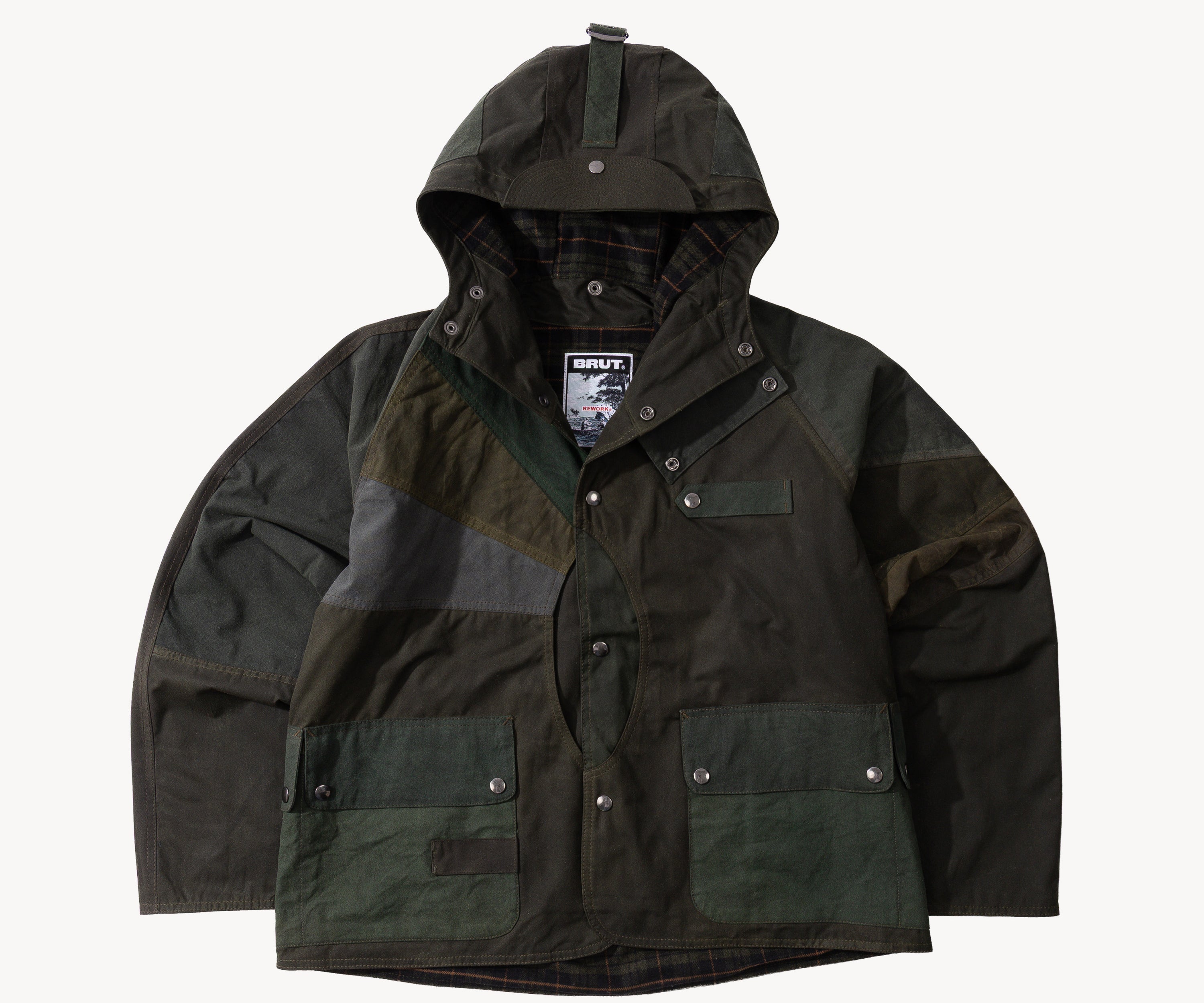 REWORK® FULLMOON WAX JACKET - N° 003 Coats & Jackets MEDIUM / GREEN - BRUT Clothing