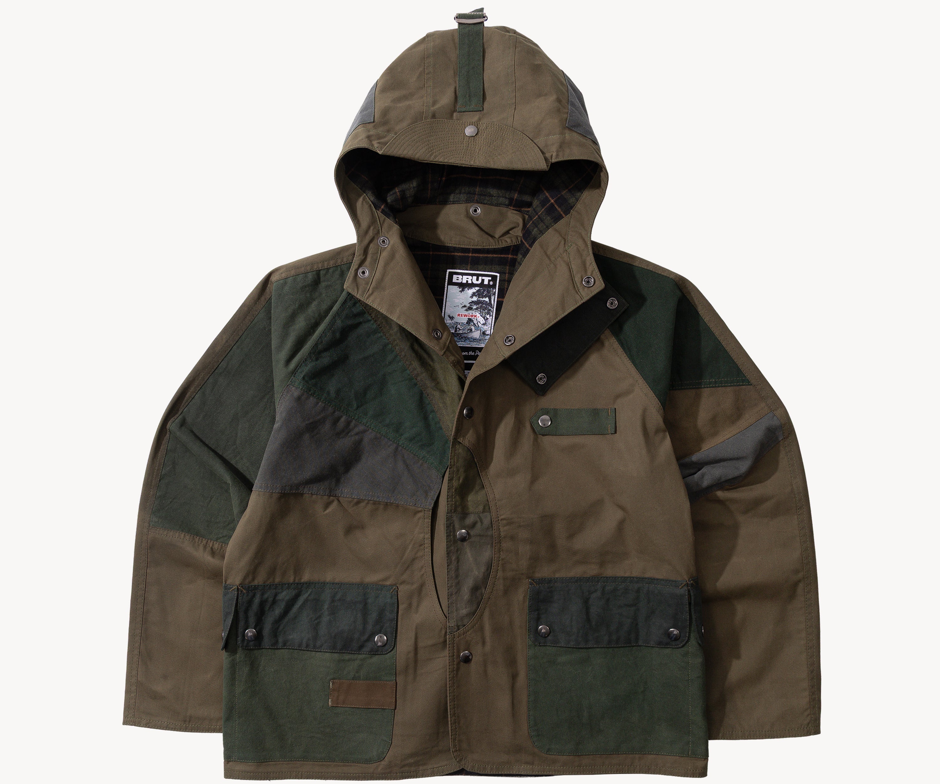 REWORK® FULLMOON WAX JACKET - N° 002 Coats & Jackets SMALL / GREEN - BRUT Clothing