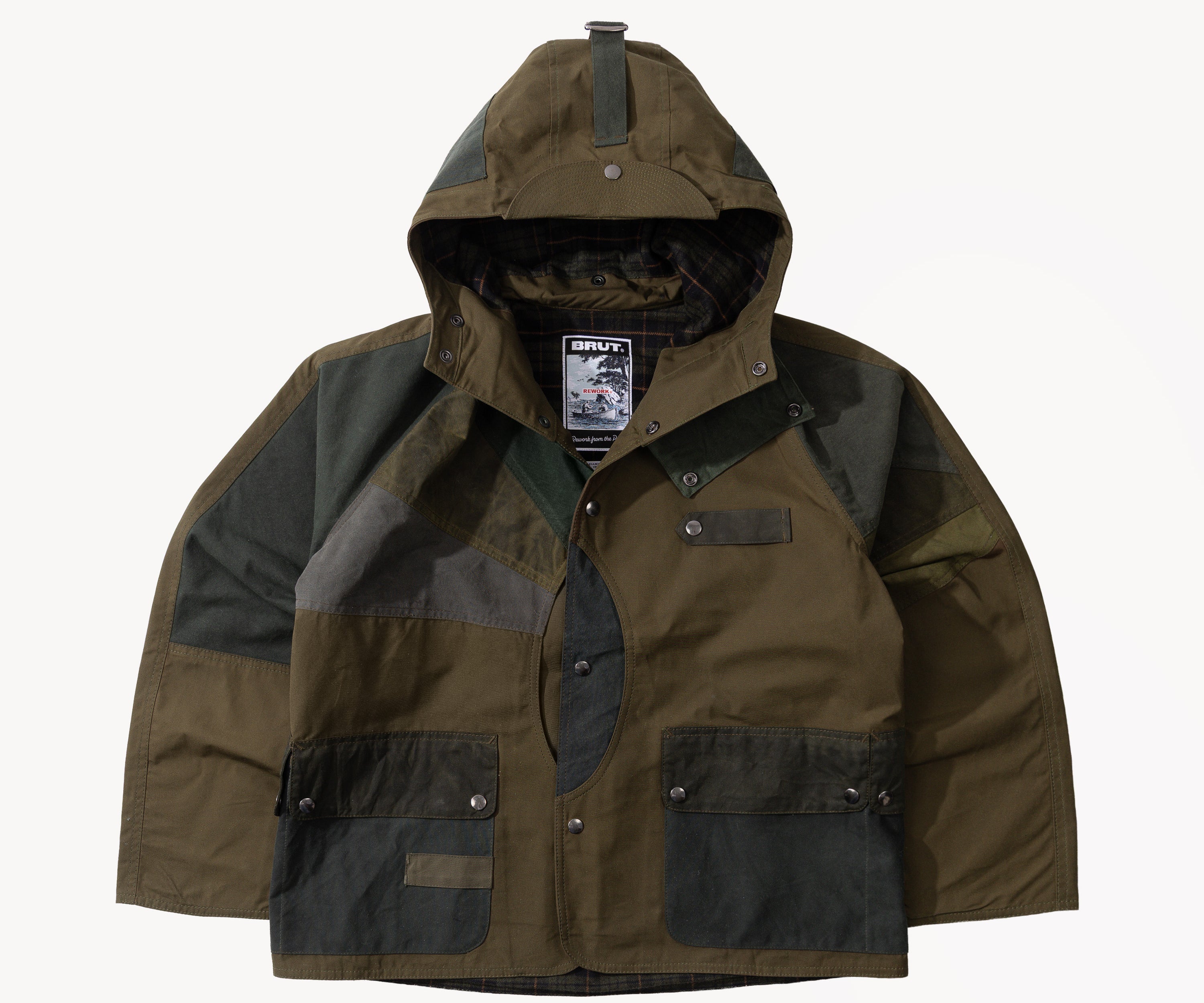 REWORK® FULLMOON WAX JACKET - N° 004 Coats & Jackets MEDIUM / GREEN - BRUT Clothing