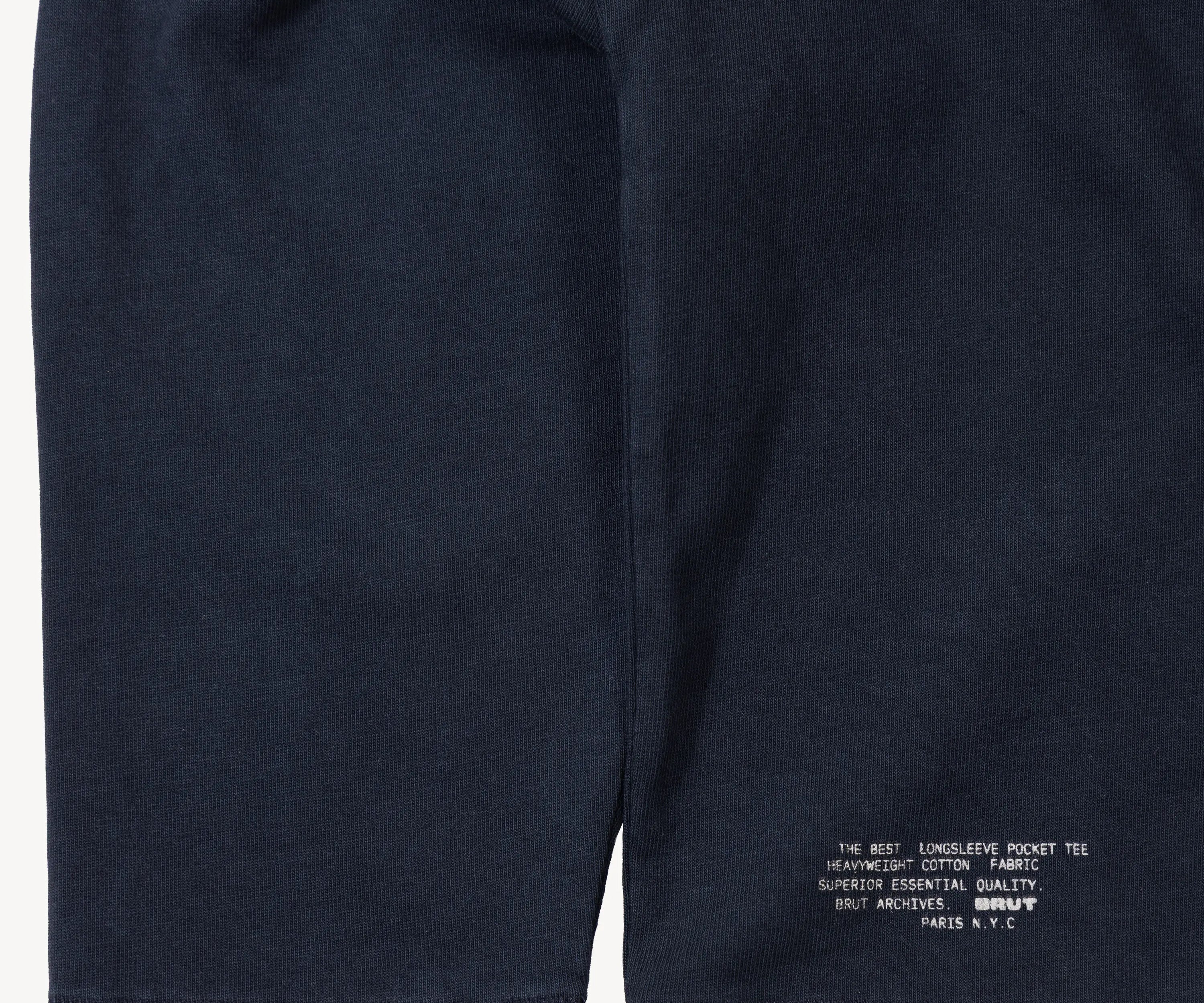 THE BEST LONG-SLEEVE POCKET TEE T-Shirts X-SMALL / NAVY - BRUT Clothing