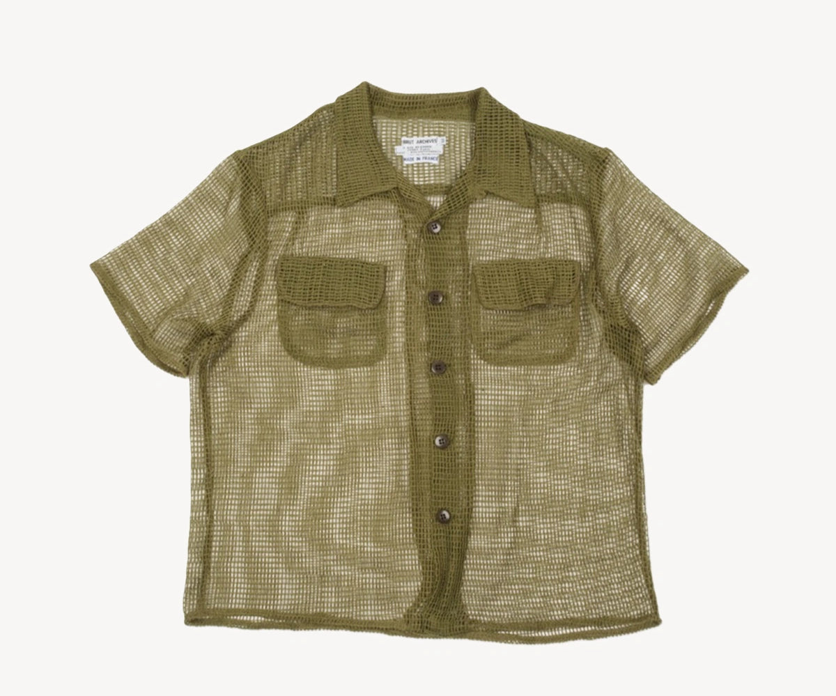 MESH SHIRT Shirts SMALL / OLIVE GREEN - BRUT Clothing