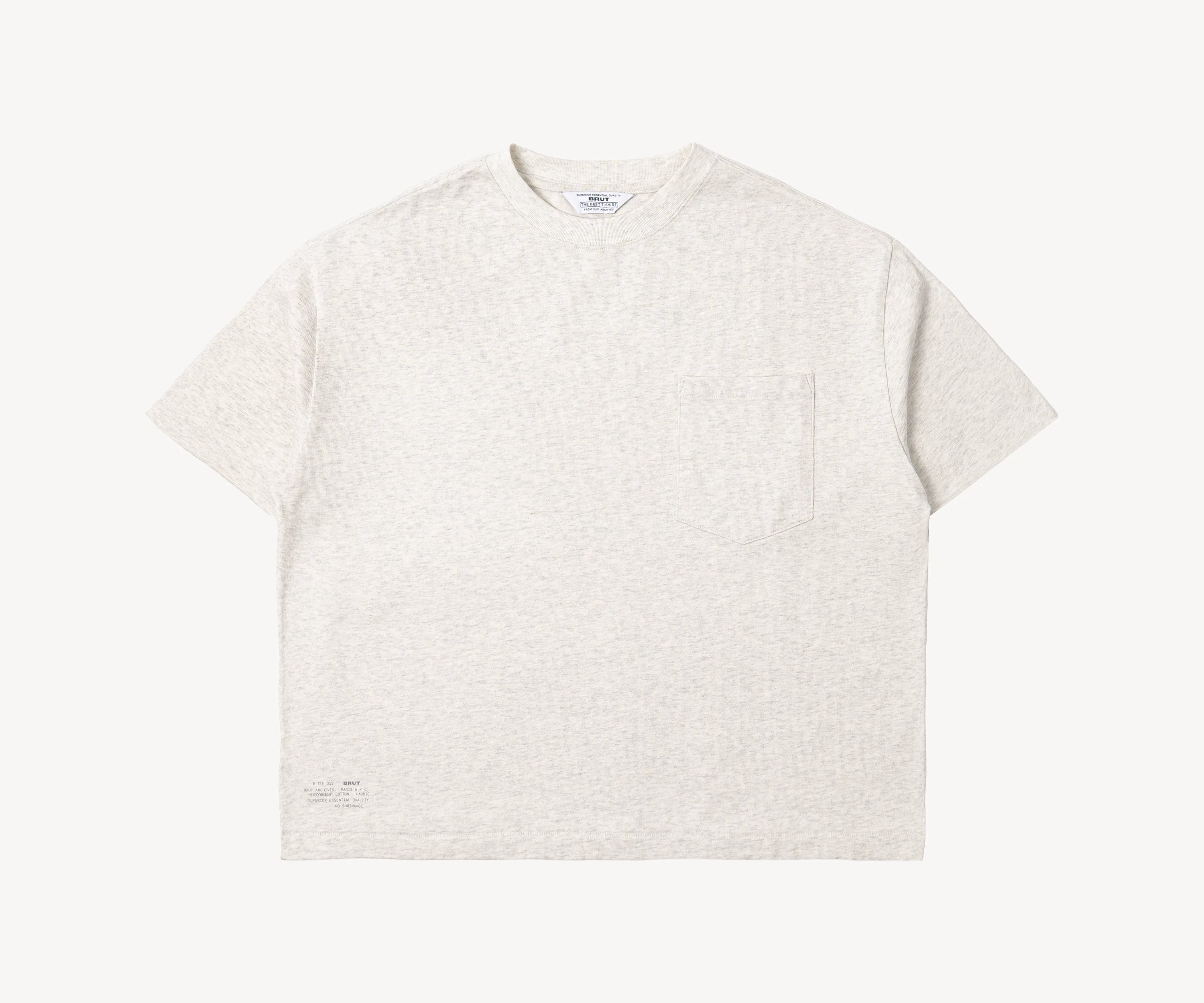 LES MEILLEURS T-SHIRTS À POCHE X-SMALL / GRIS MELANGÉ - BRUT Clothing