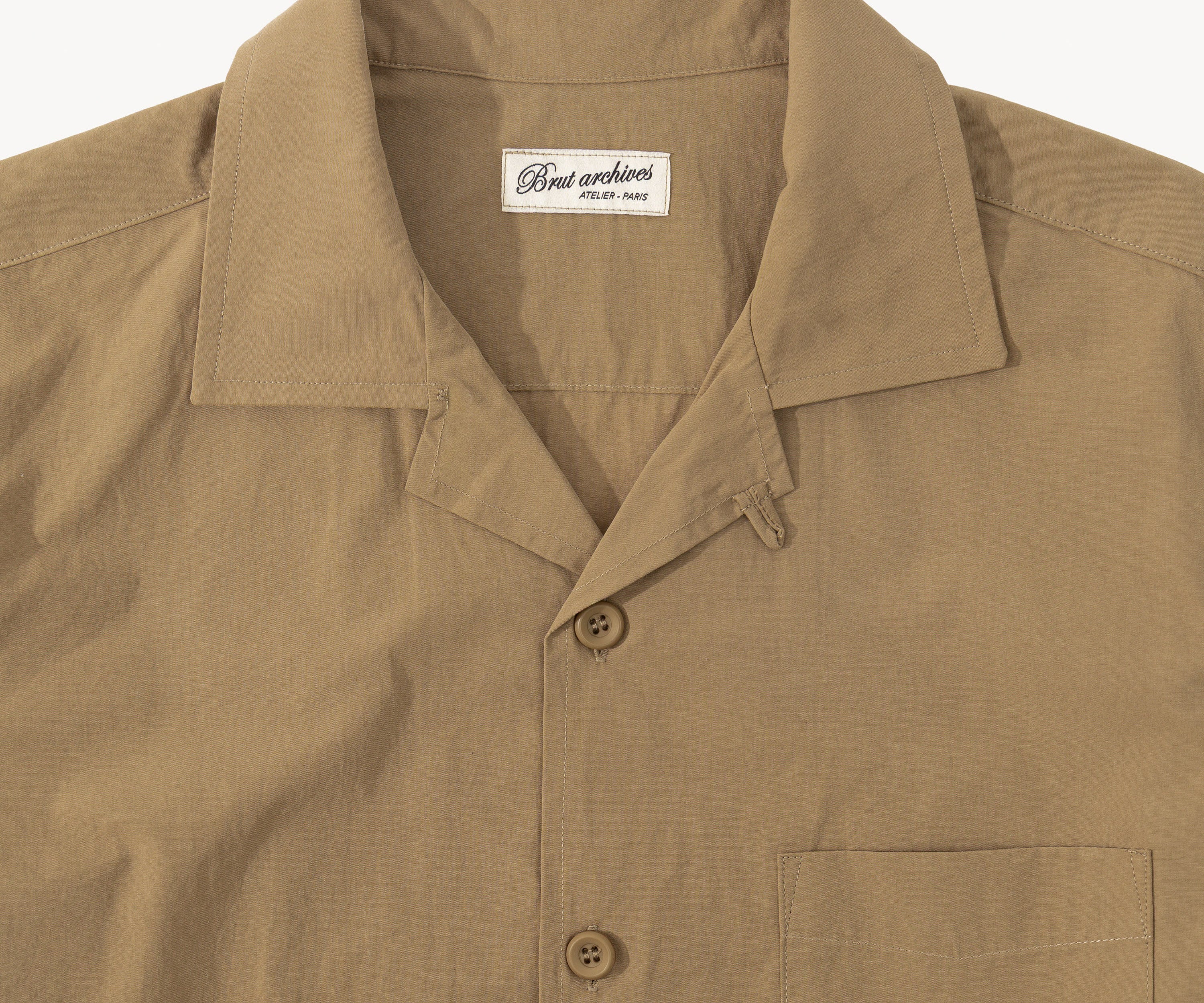 THE RETIREE POPLIN SHIRTChemises XS / KHAKI - BRUT Clothing