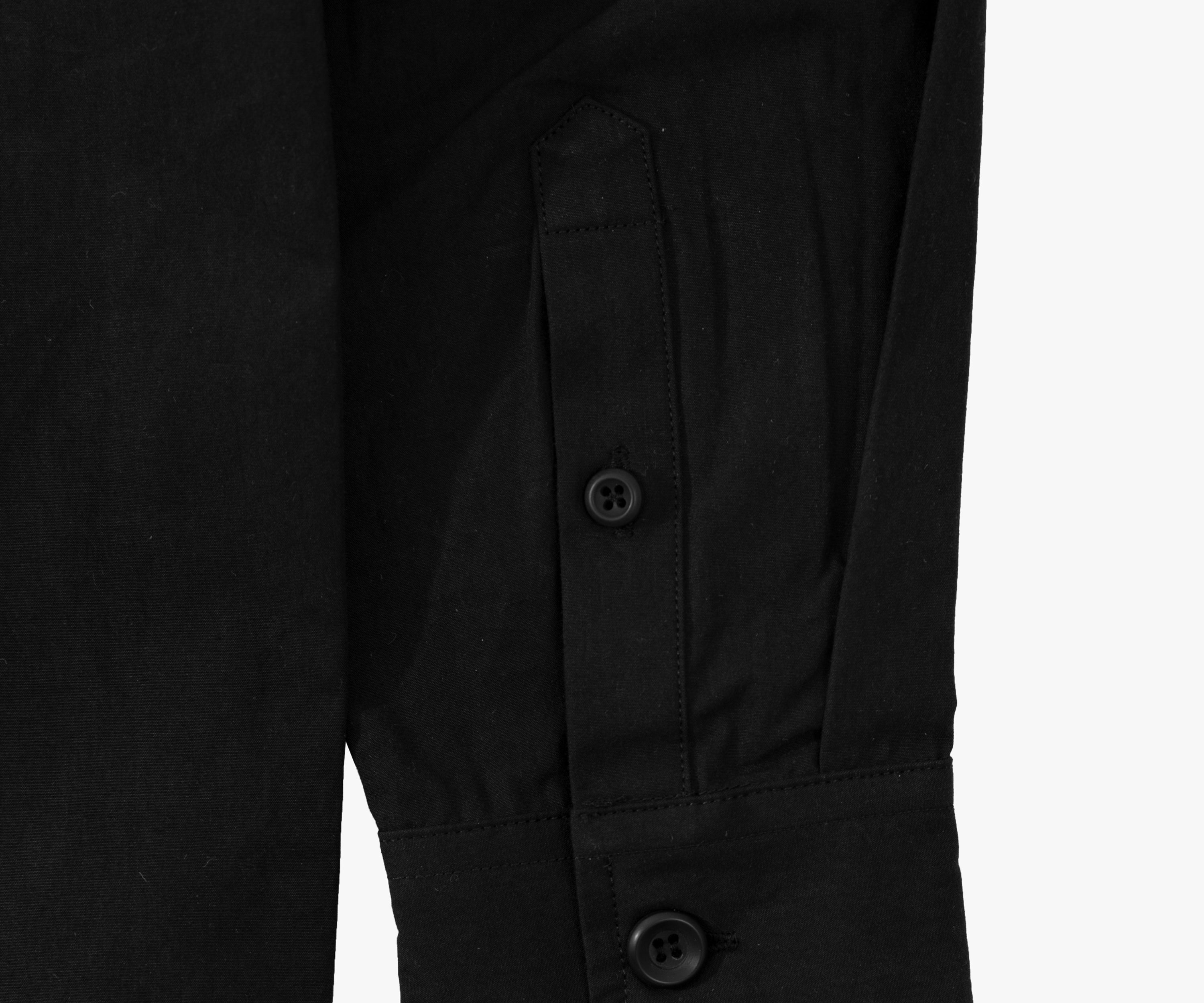 THE RETIREE POPLIN SHIRT Chemises XS / NOIR - BRUT Clothing