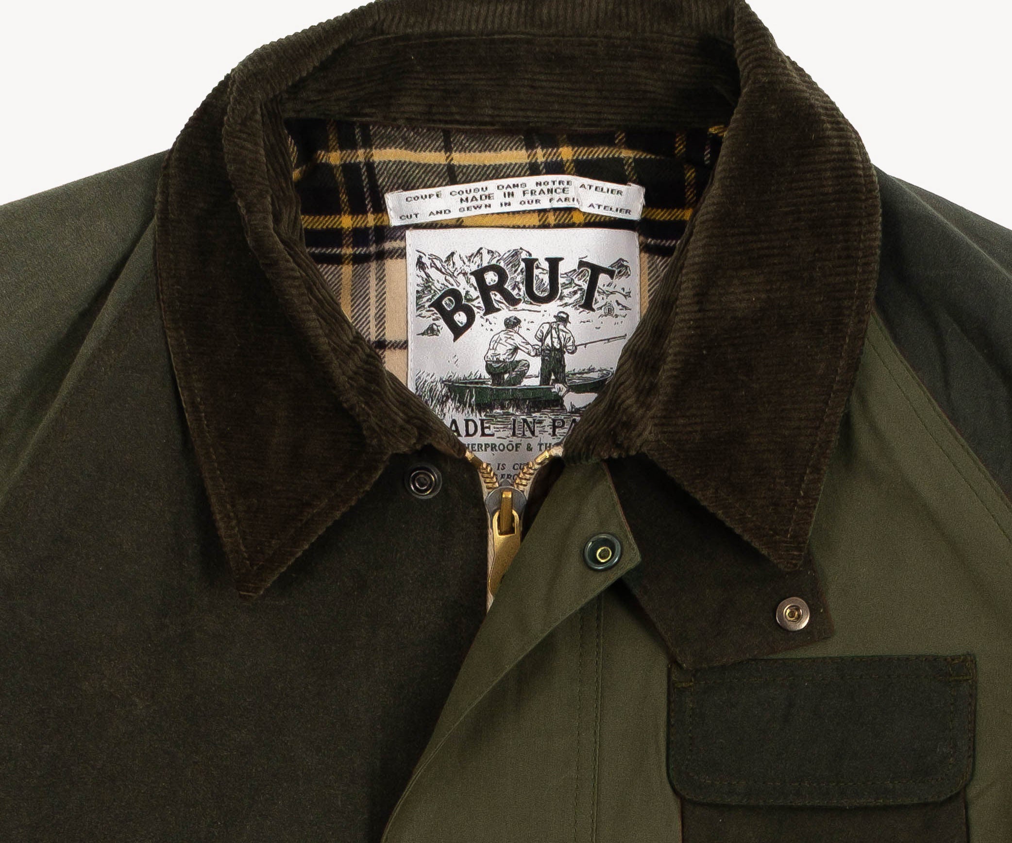 REWORK® BARBOUR V5 - N° 026 Coats & Jackets MEDIUM / OLIVE GREEN - BRUT Clothing
