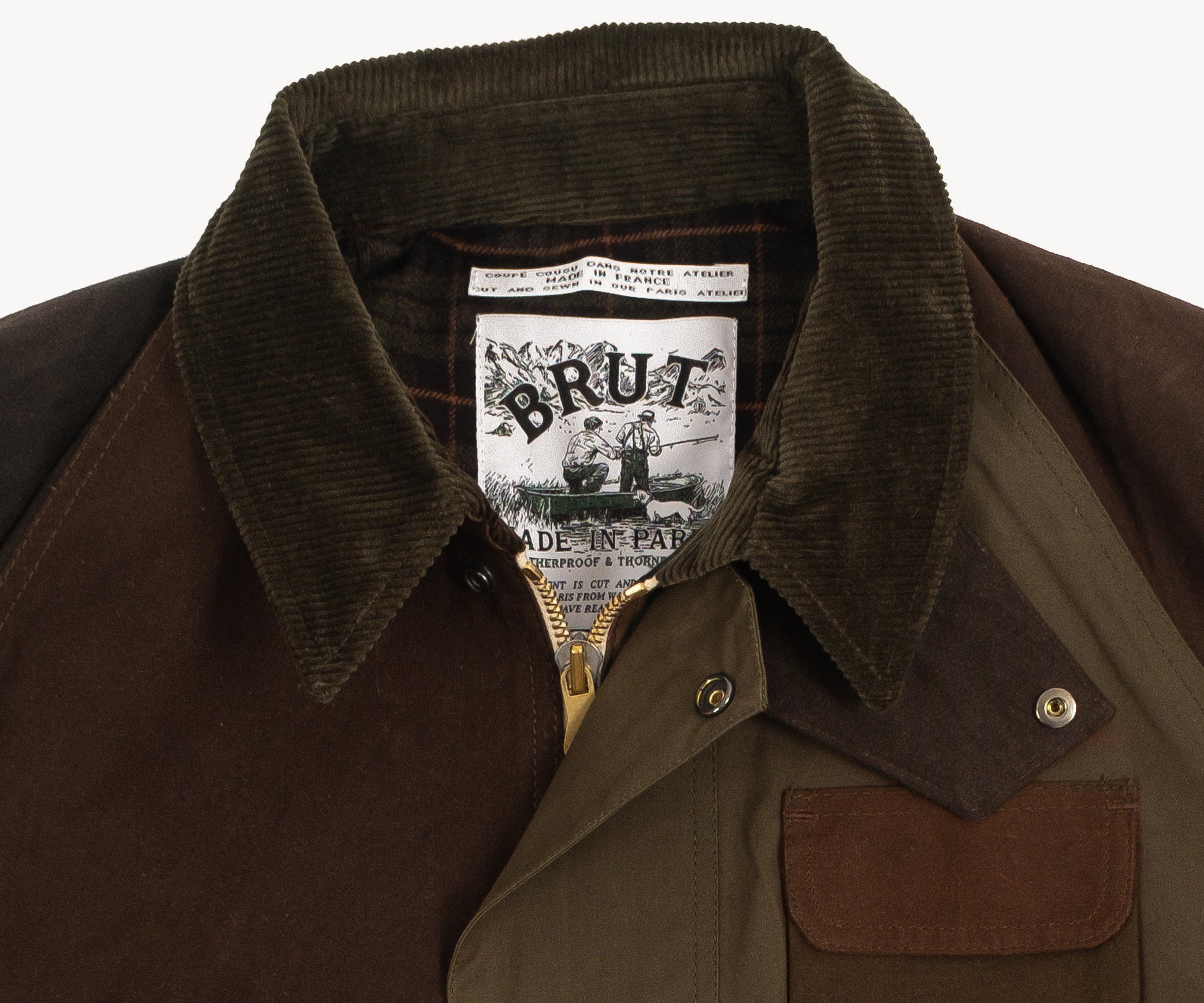REWORK® BARBOUR V5 - N° 034 Coats & Jackets MEDIUM / OLIVE GREEN - BRUT Clothing
