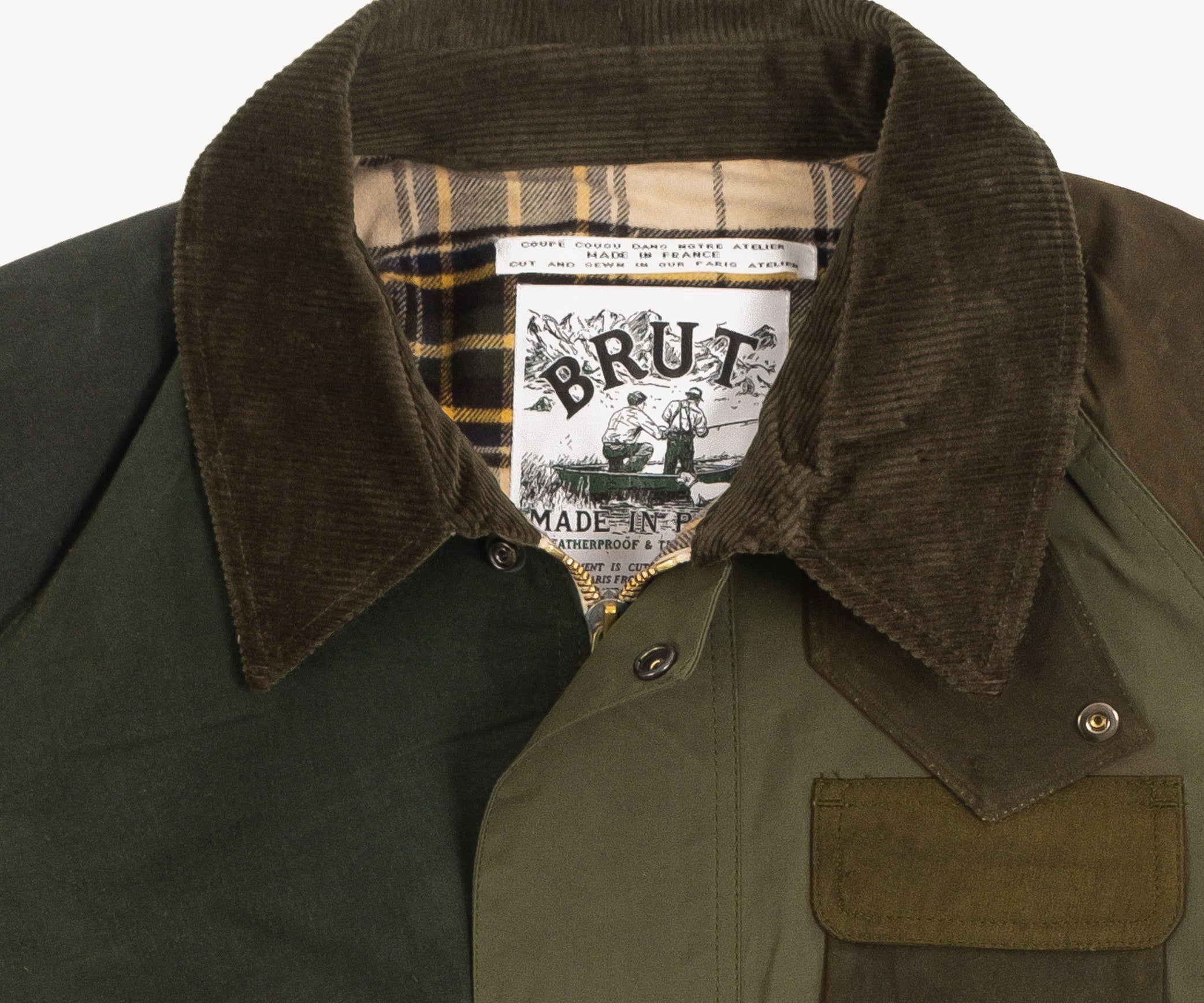 REWORK® BARBOUR V5 - N° 061 Manteaux et vestes LARGE / VERT OLIVE - BRUT Clothing