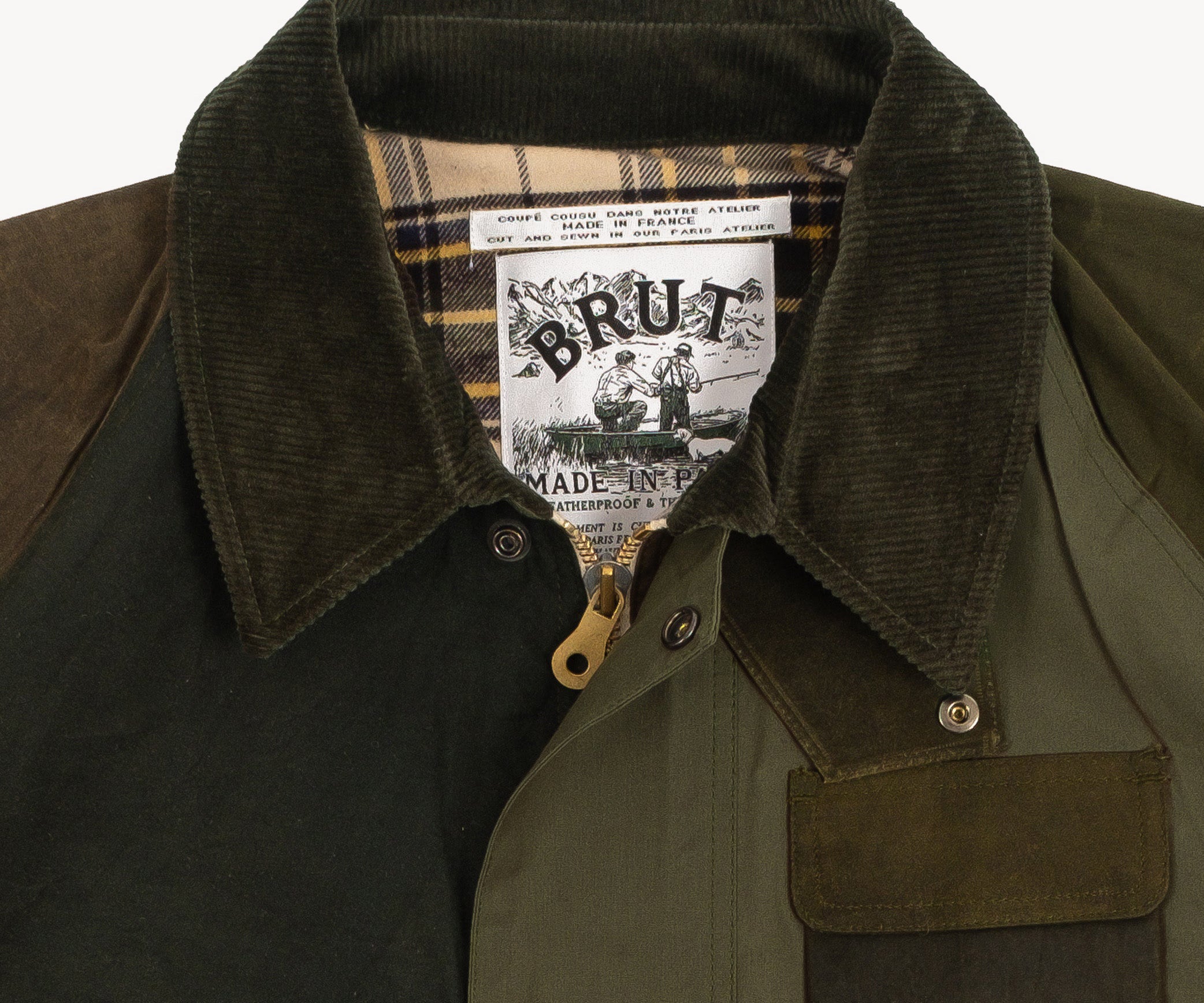 REWORK® BARBOUR V5 - N° 073 Coats & Jackets LARGE / OLIVE GREEN - BRUT Clothing
