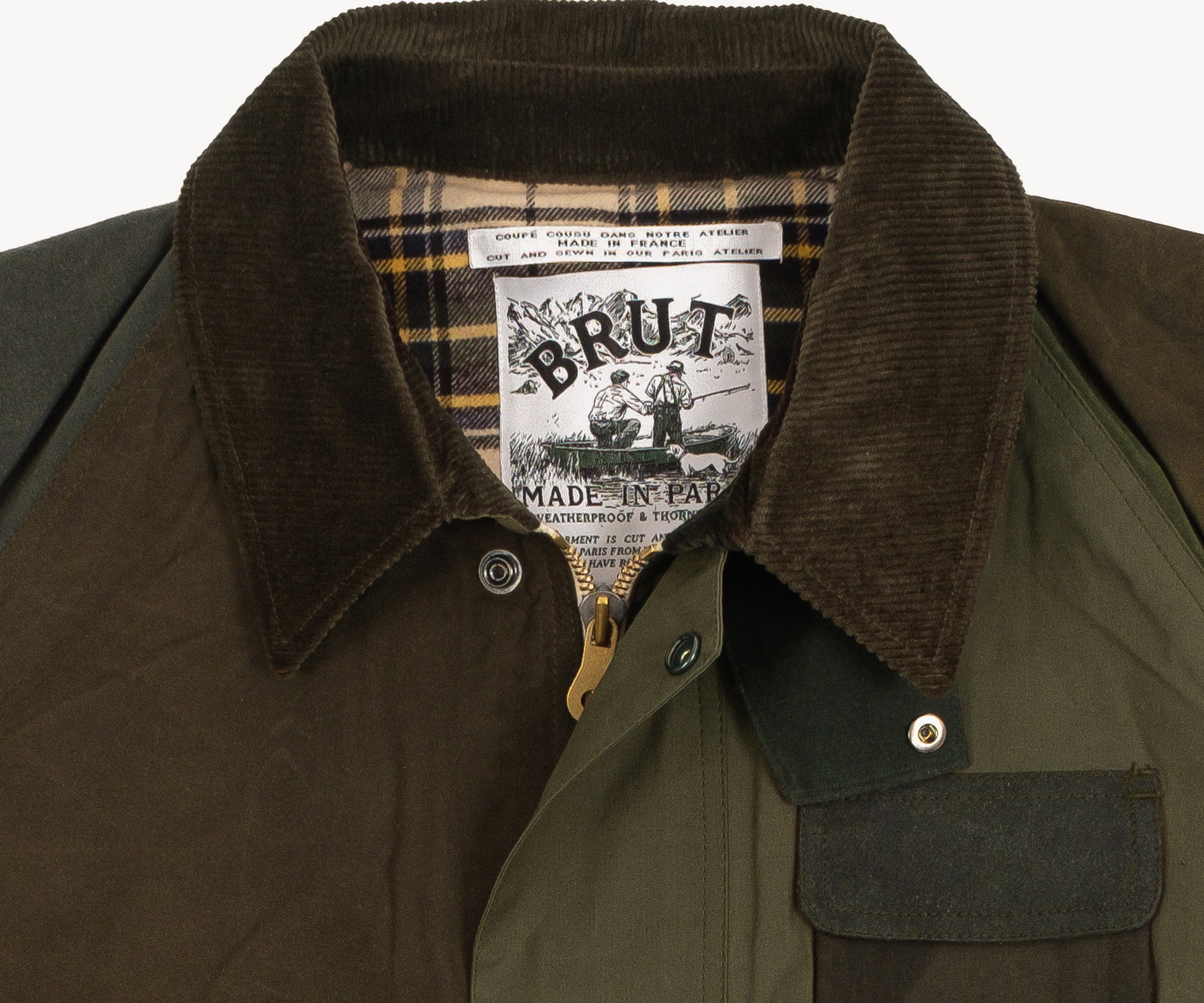 REWORK® BARBOUR V5 - N° 074 Coats & Jackets LARGE / OLIVE GREEN - BRUT Clothing