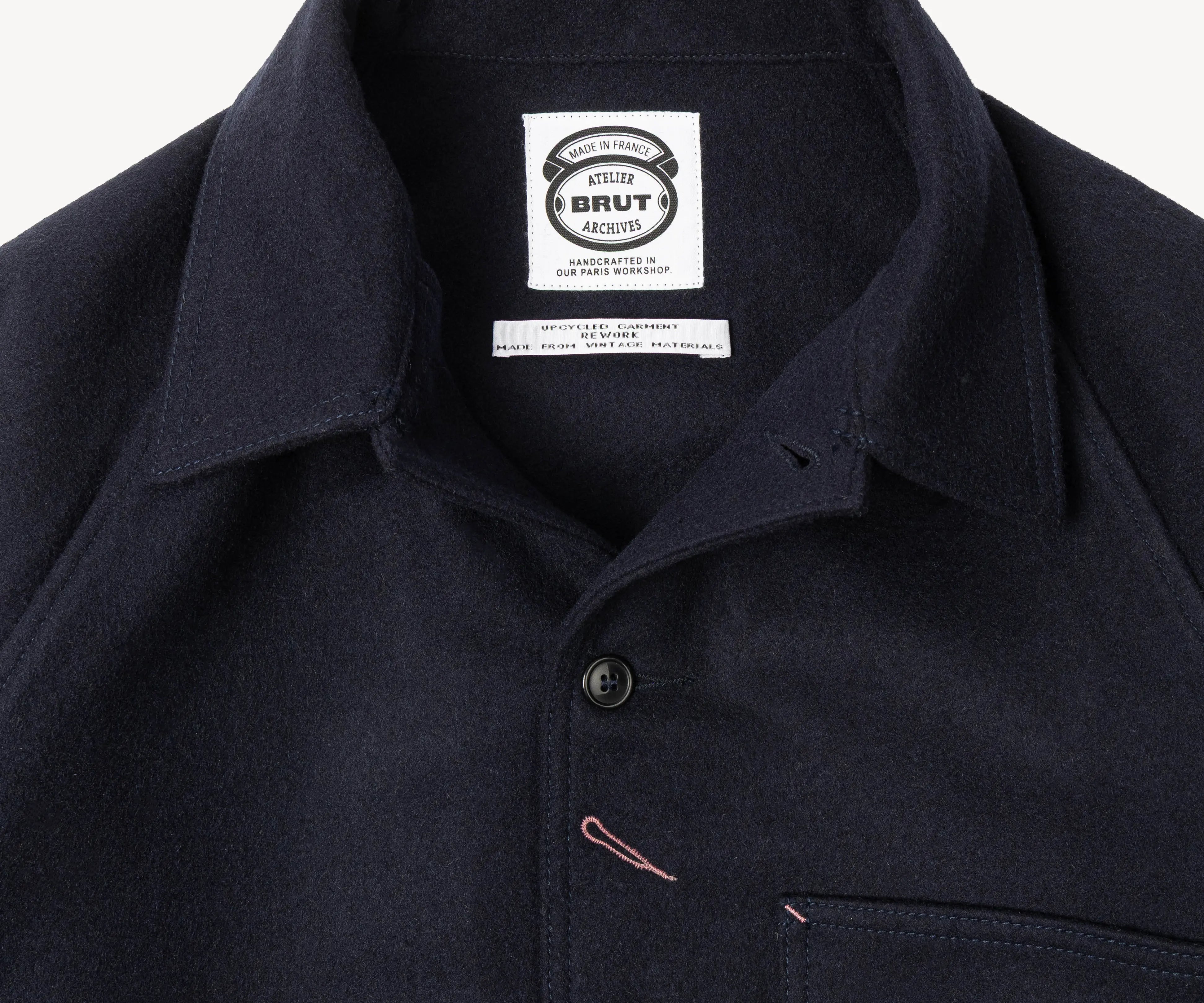 REWORK® WOOL PAINTER JACKET Coats & Jackets SMALL / NAVY - BRUT Clothing