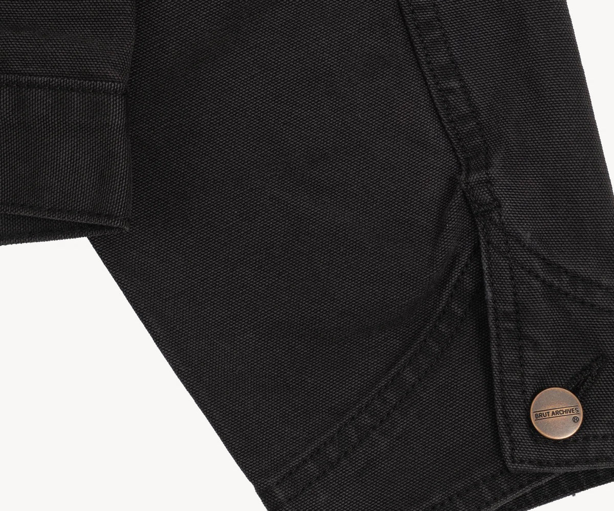 THE PLEATED RIVET JACKET Coats & Jackets X-SMALL / BLACK - BRUT Clothing