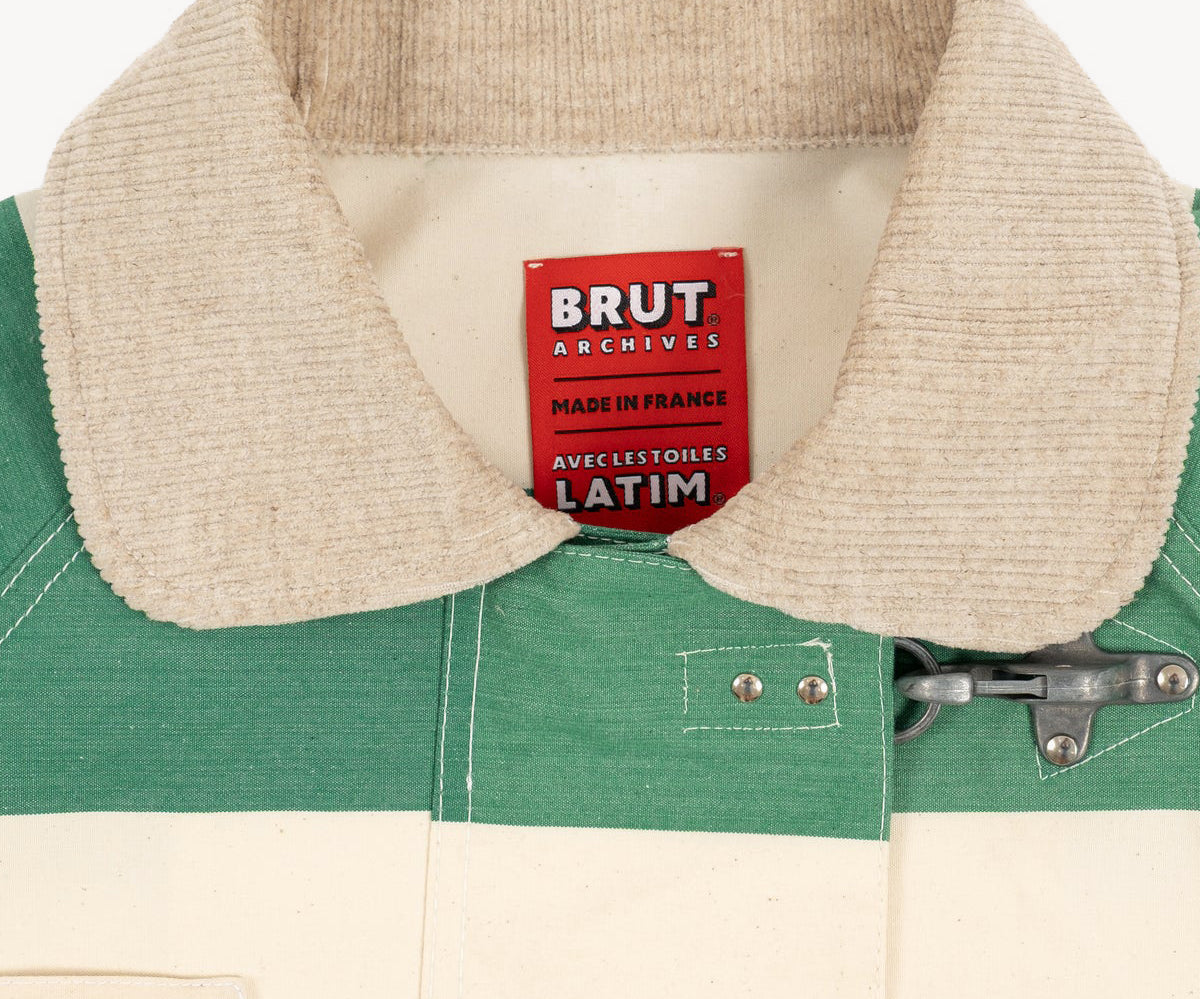 VREWORK® SAILOR HOOK JACKET TAILLE S / VERT / BLANC - BRUT Clothing
