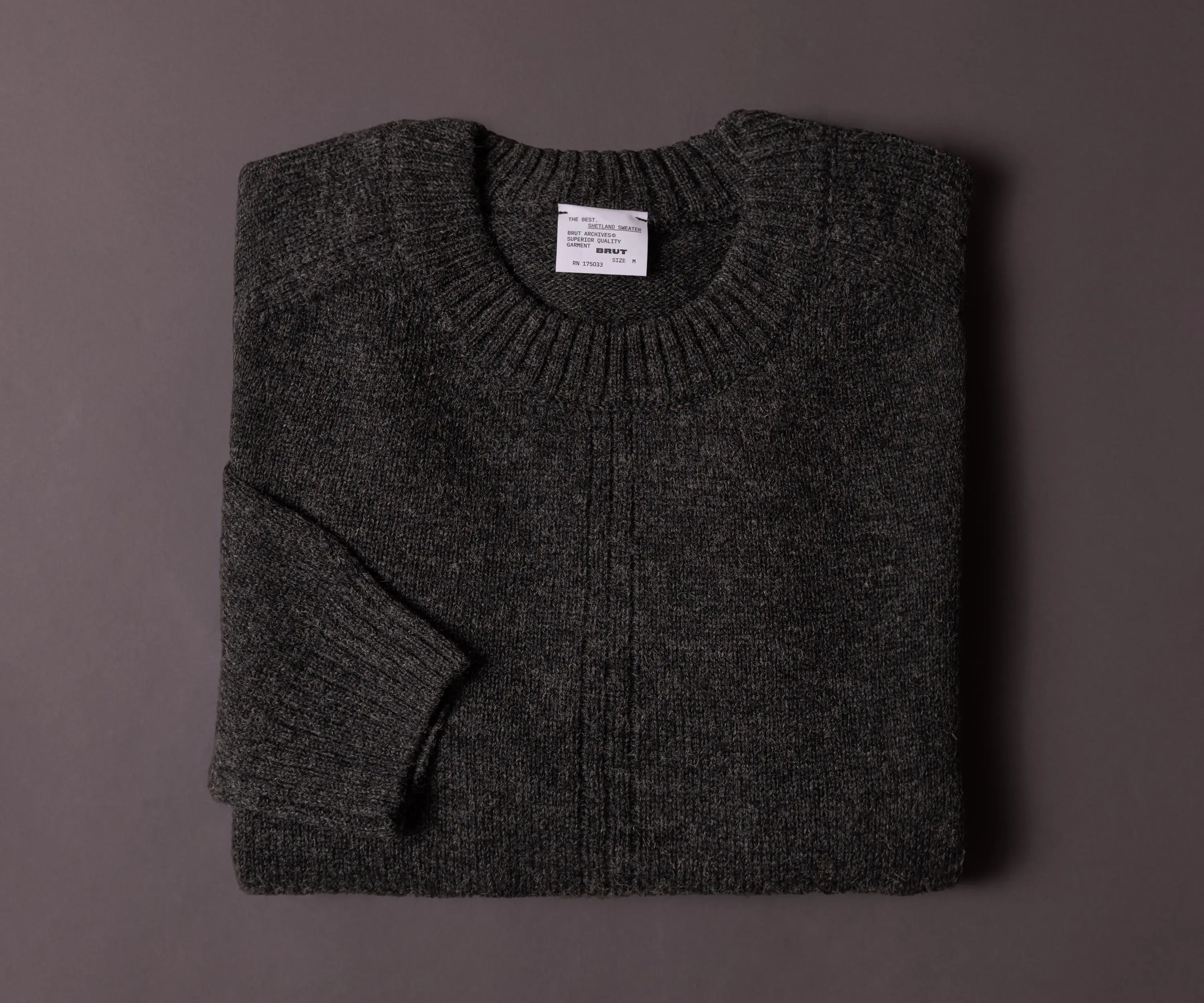 THE BEST SHETLAND SWEATER Knitwear X-SMALL / CHARCOAL - BRUT Clothing
