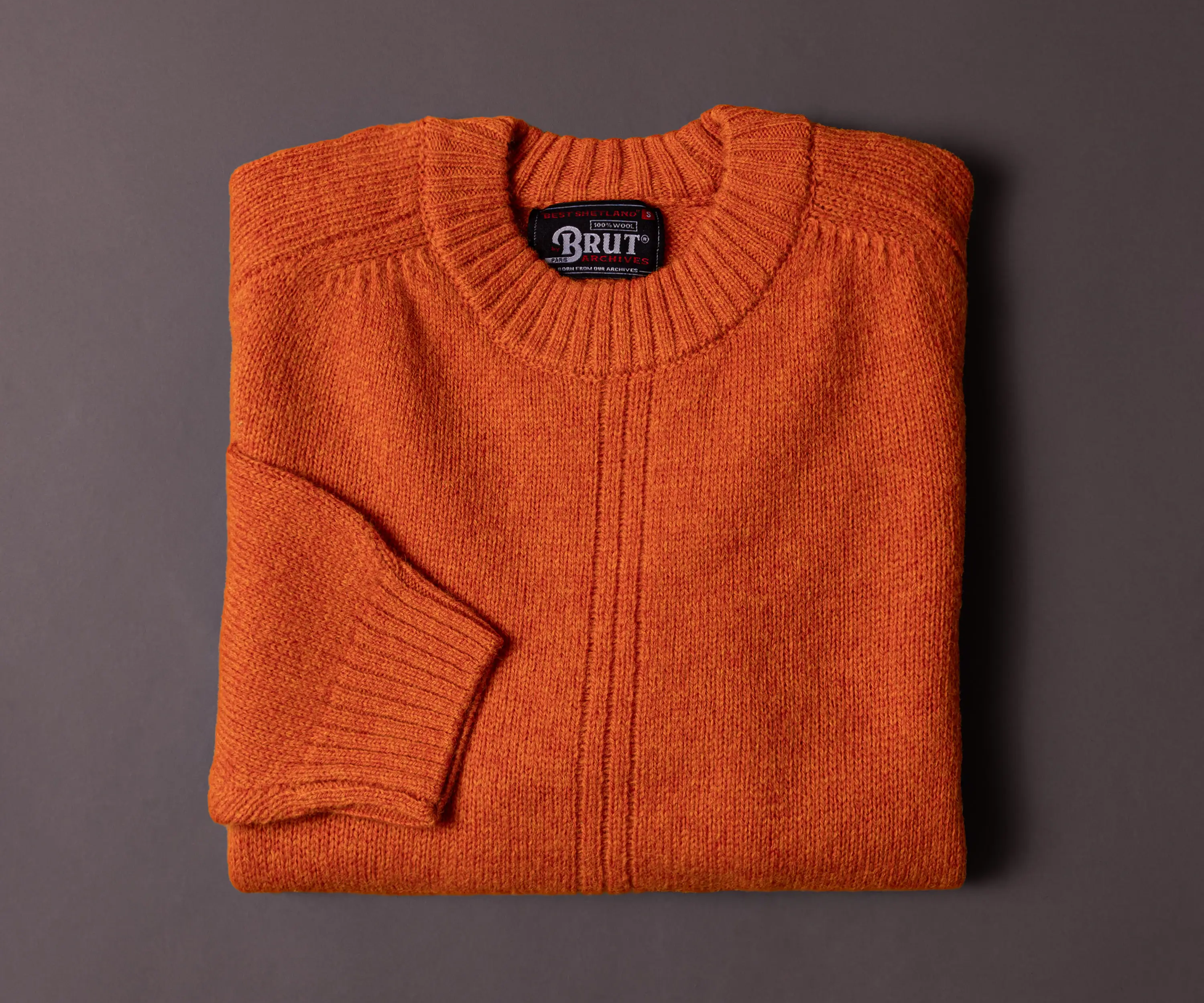 THE BEST SHETLAND SWEATER Knitwear X-SMALL / ORANGE - BRUT Clothing