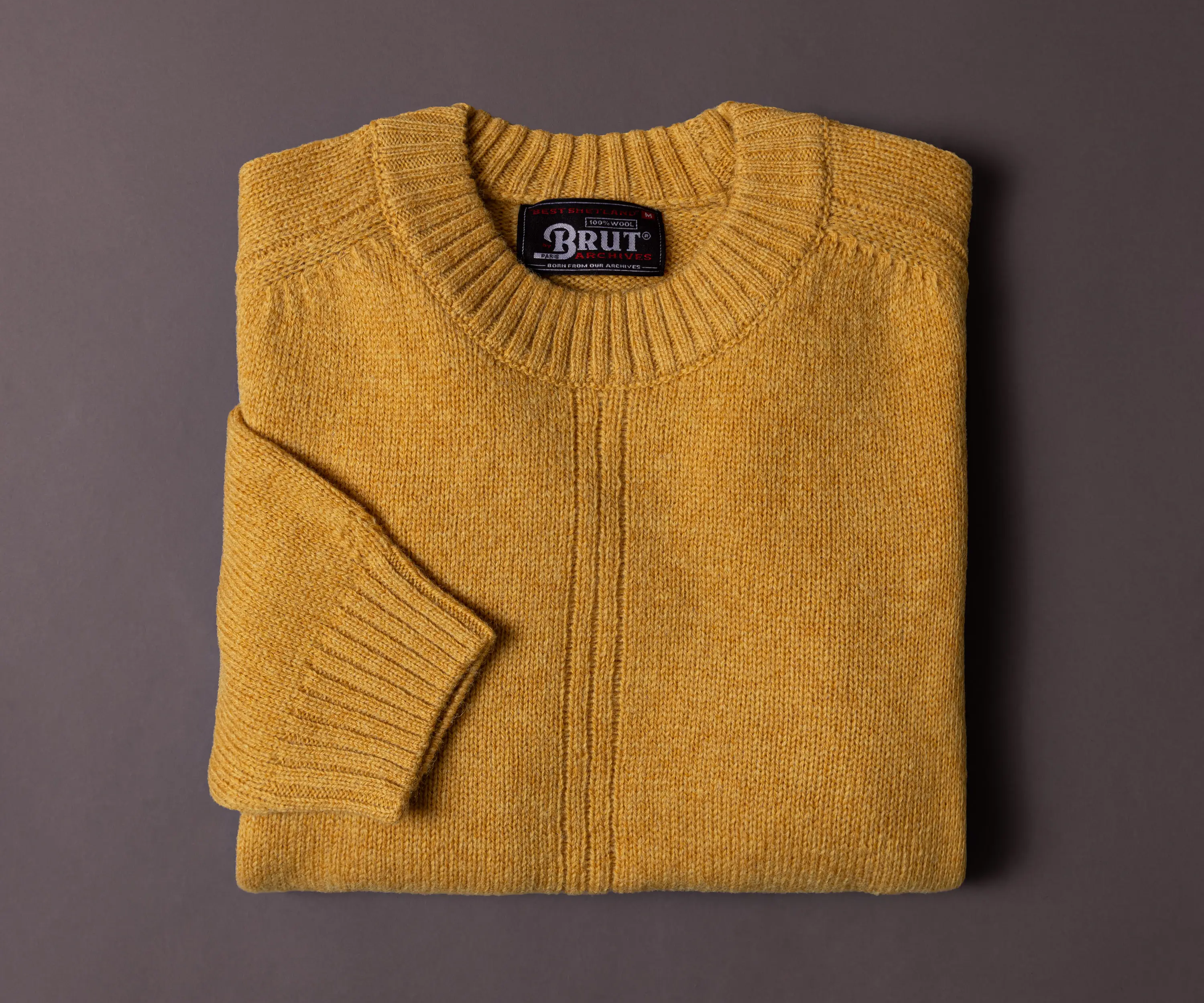 THE BEST SHETLAND SWEATER Knitwear X-SMALL / MUSTARD - BRUT Clothing