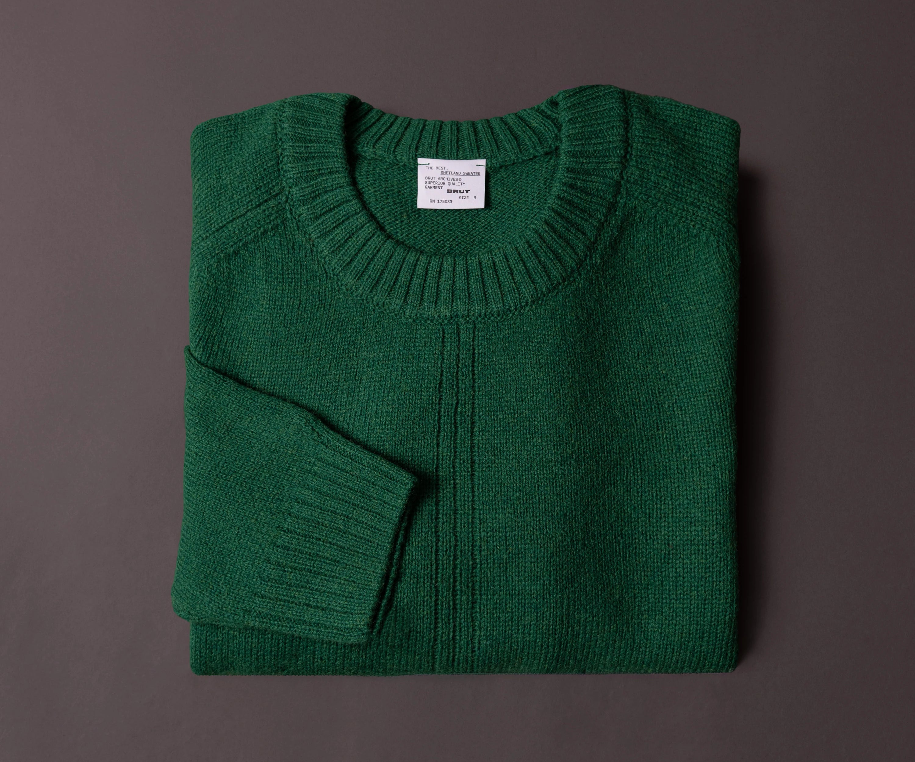 THE BEST SHETLAND SWEATER Knitwear X-SMALL / IVY GREEN - BRUT Clothing