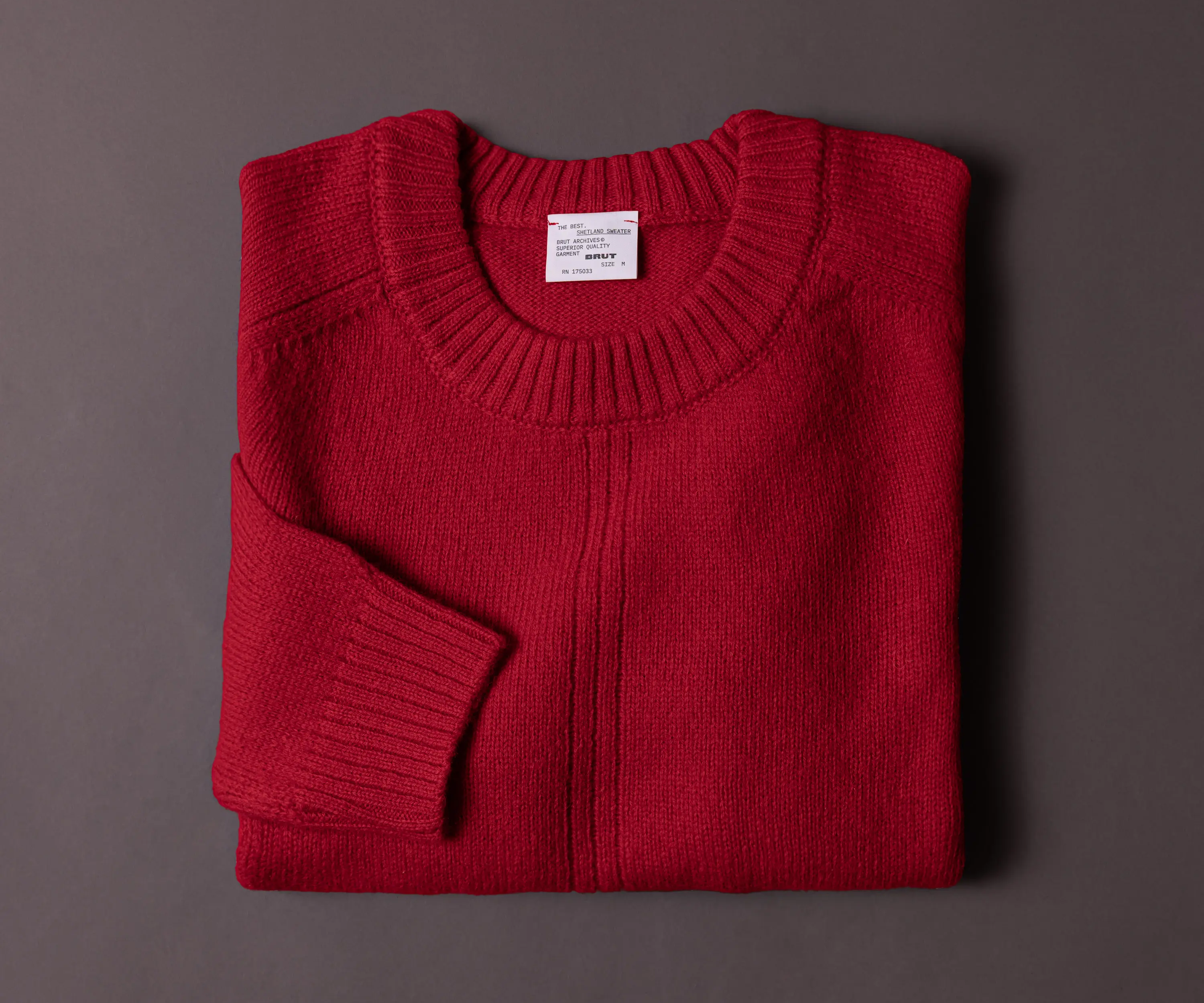 THE BEST SHETLAND SWEATER Knitwear X-SMALL / RED - BRUT Clothing