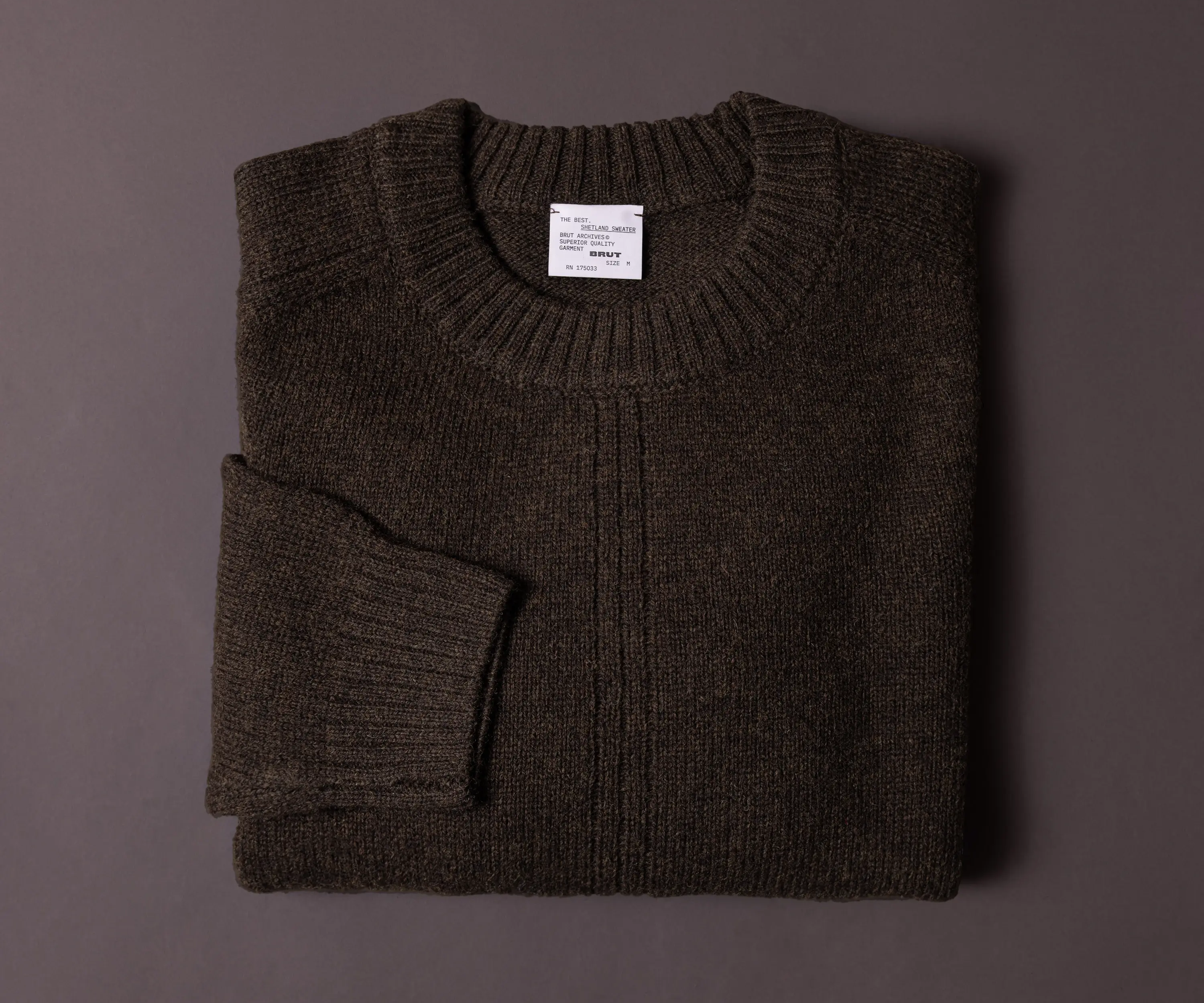 THE BEST SHETLAND SWEATER Knitwear X-SMALL / BROWN - BRUT Clothing