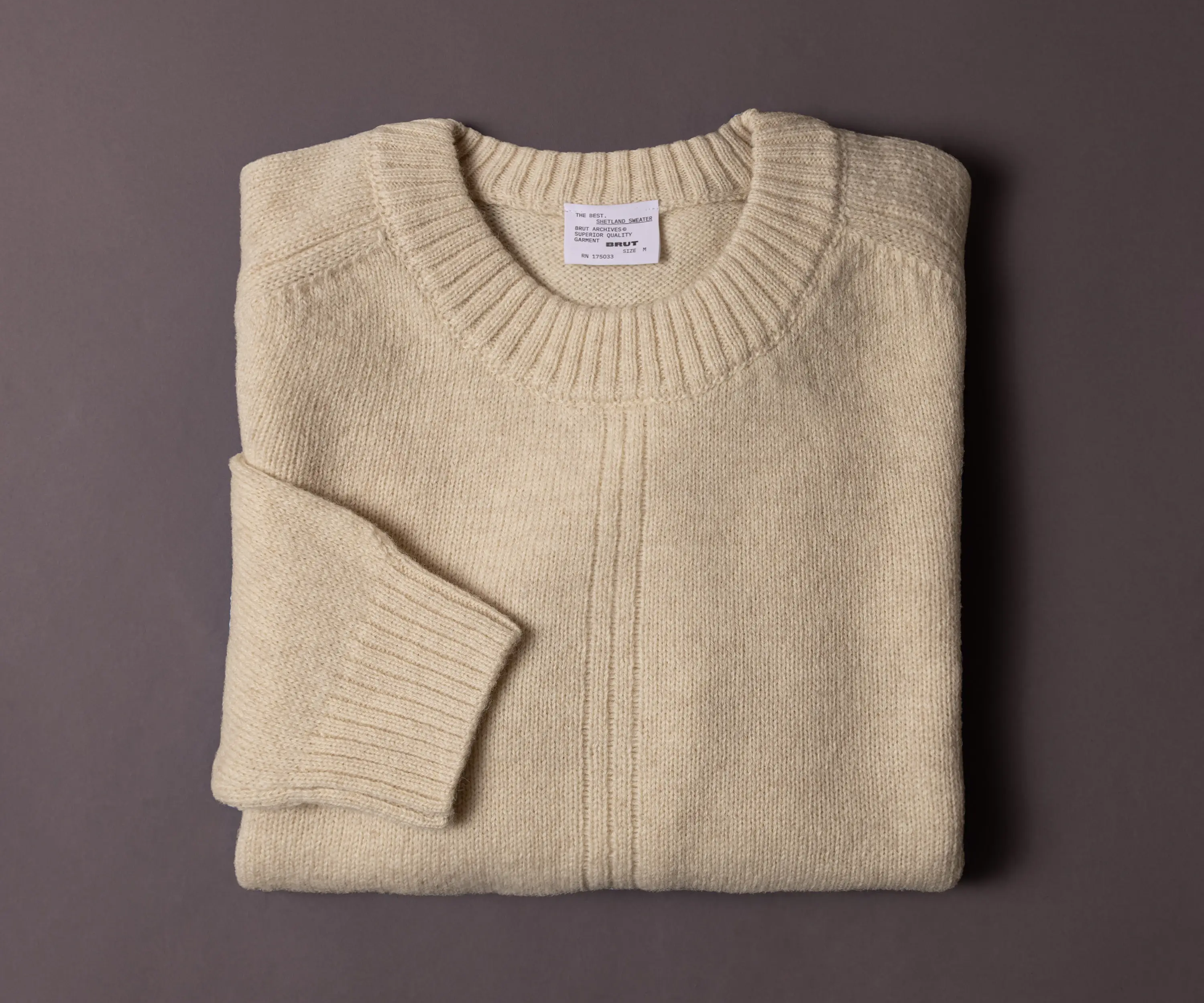 THE BEST SHETLAND SWEATER Knitwear X-SMALL / CREAM - BRUT Clothing