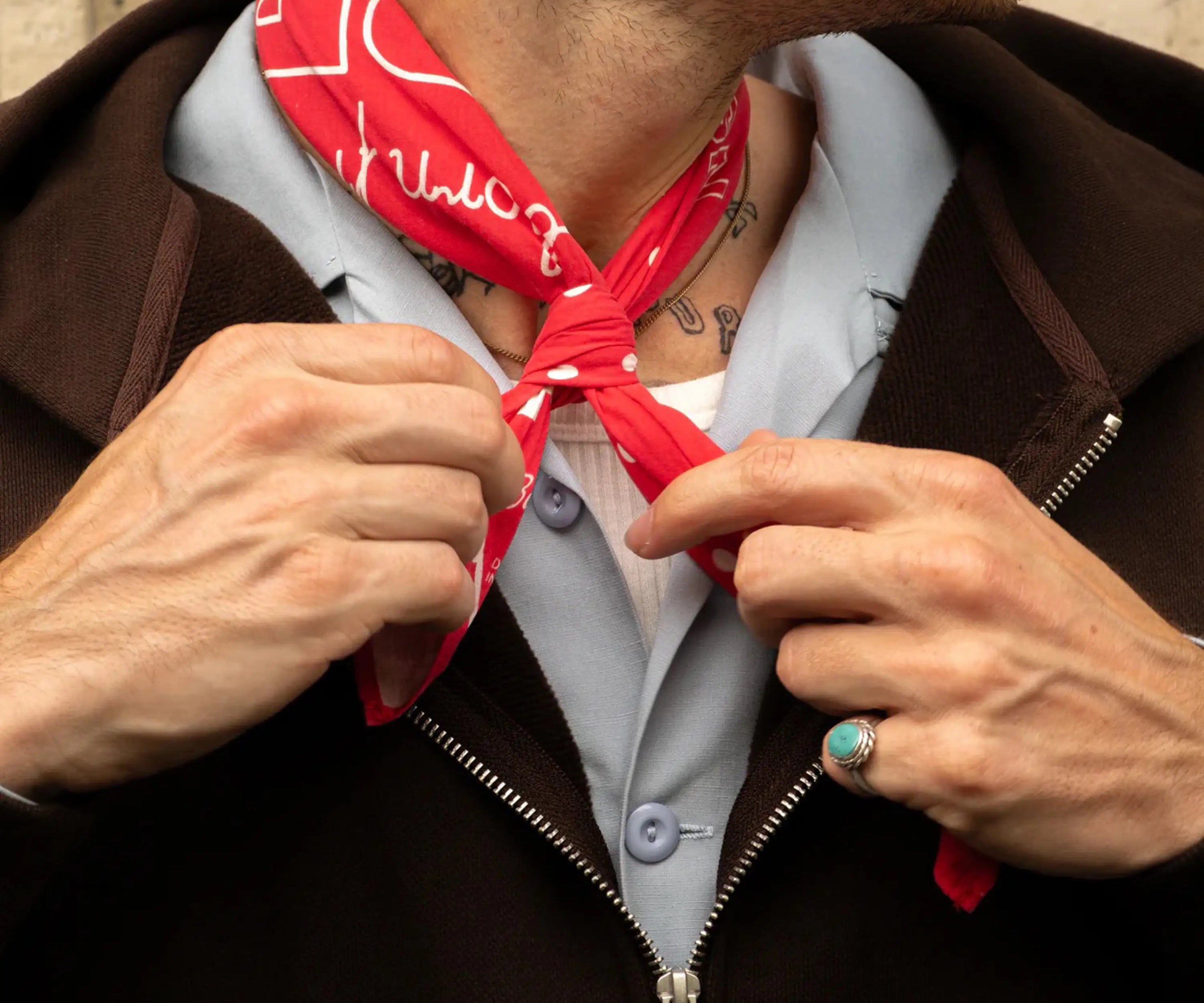 THE ARCHIVE BANDANA Bandana ONE SIZE / RED - BRUT Clothing