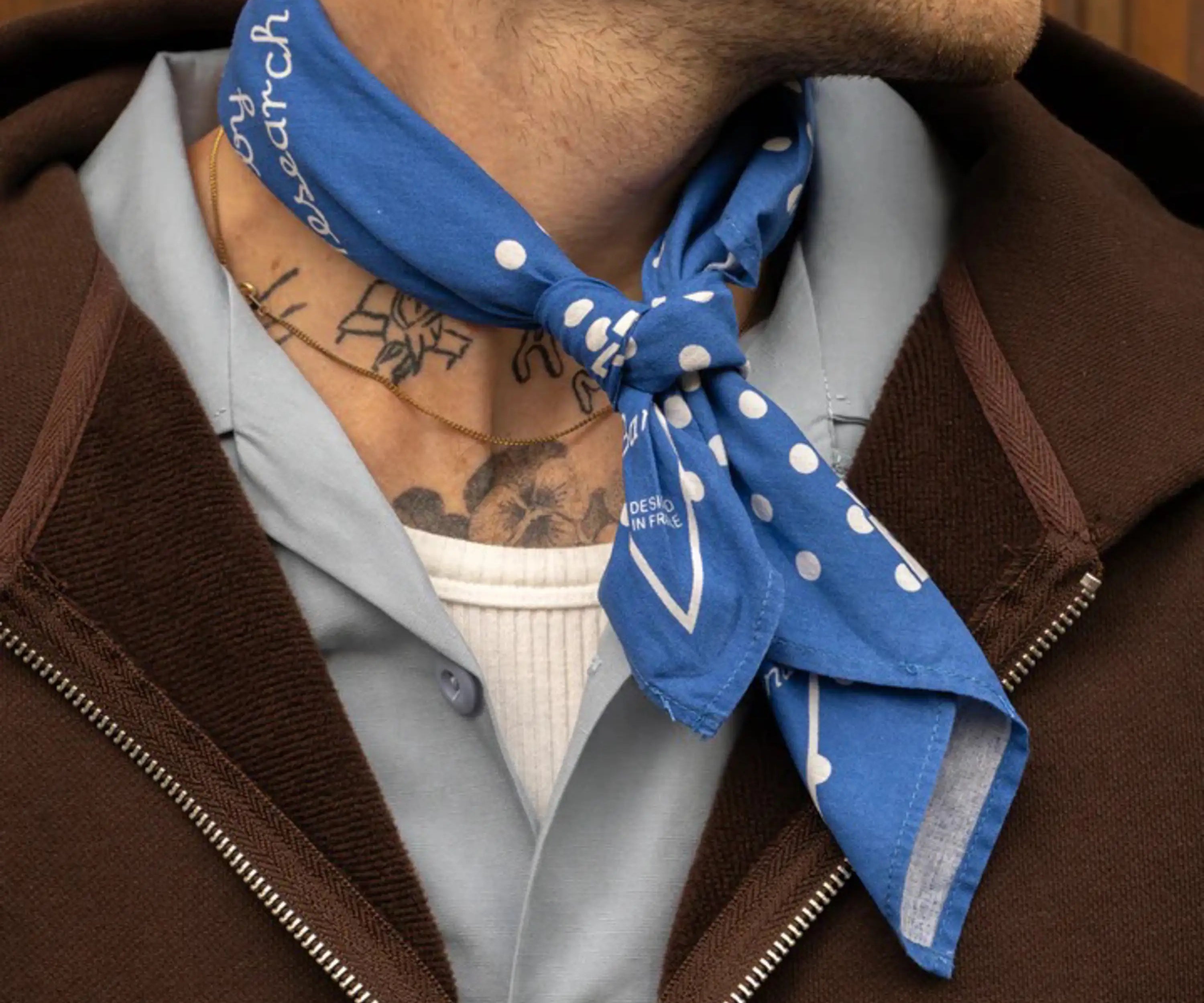 THE ARCHIVE BANDANA Bandana ONE SIZE / BLUE - BRUT Clothing