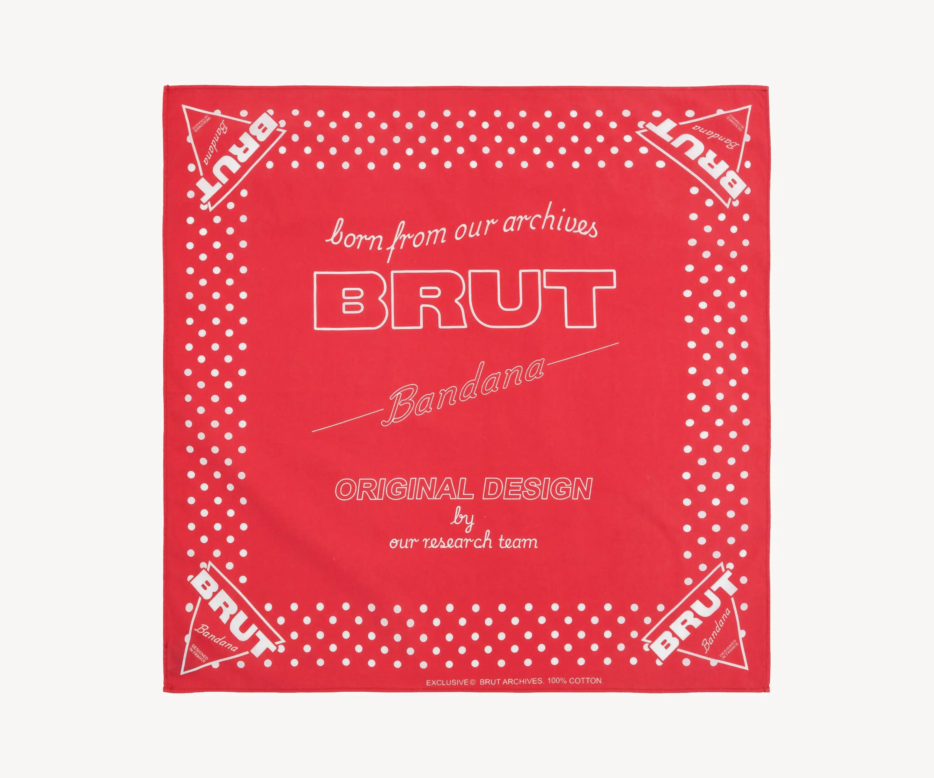 THE ARCHIVE BANDANA Bandana ONE SIZE / RED - BRUT Clothing