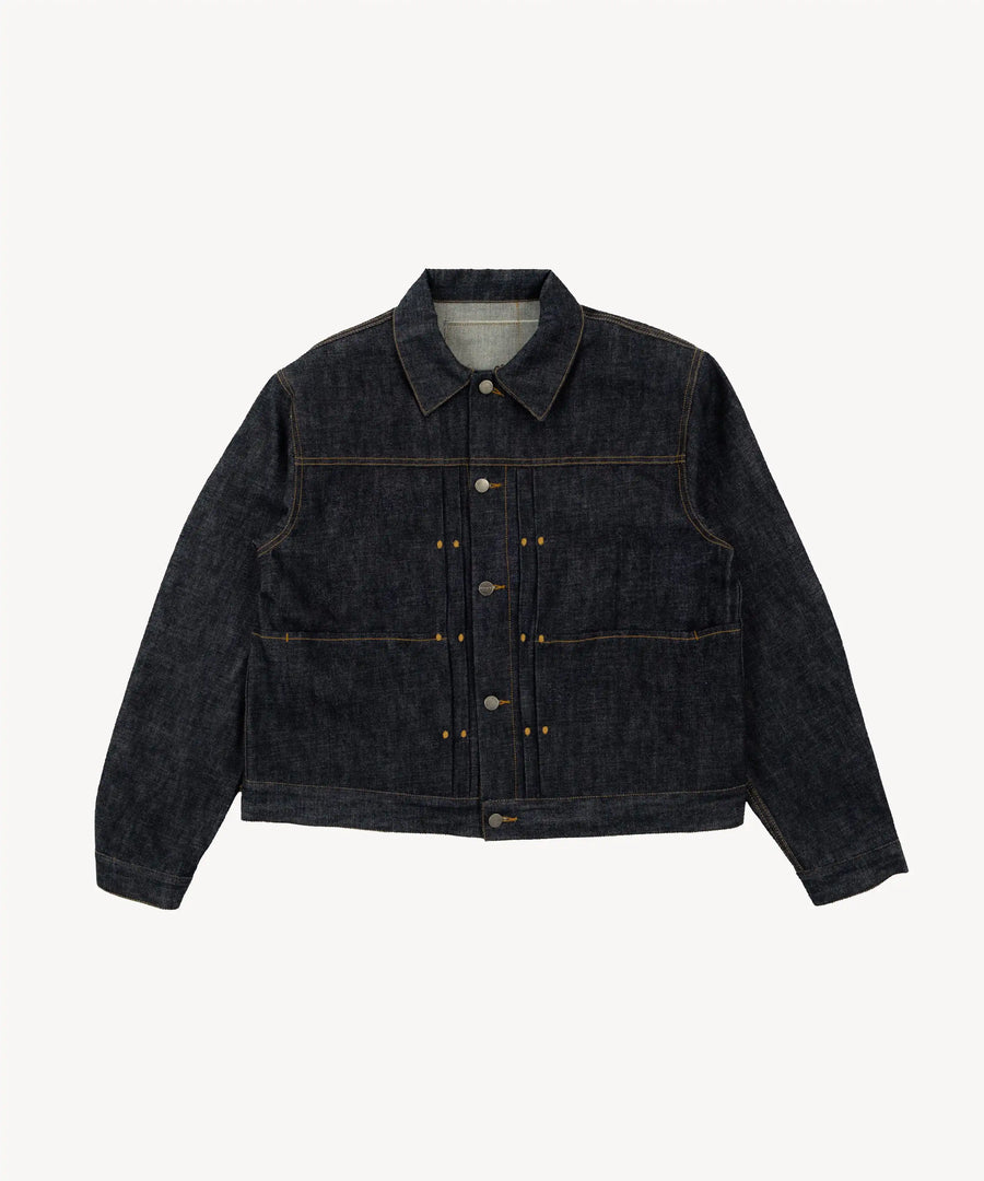 <span>REWORK® DOUBLE PLEATED DENIM JACKET</span>