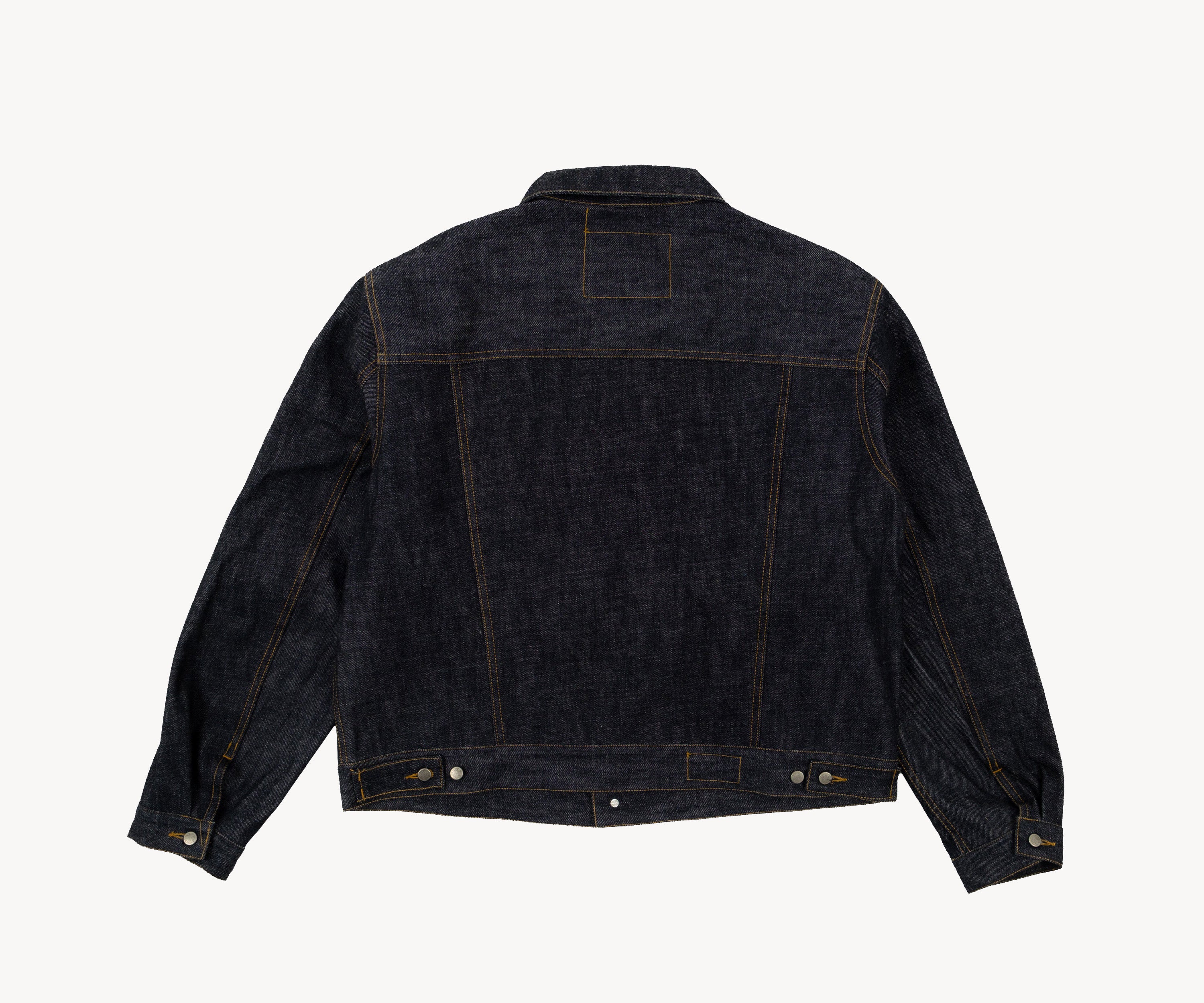 REWORK® DOUBLE PLEATED DENIM JACKET X-SMALL / INDIGO BRUT - BRUT Clothing