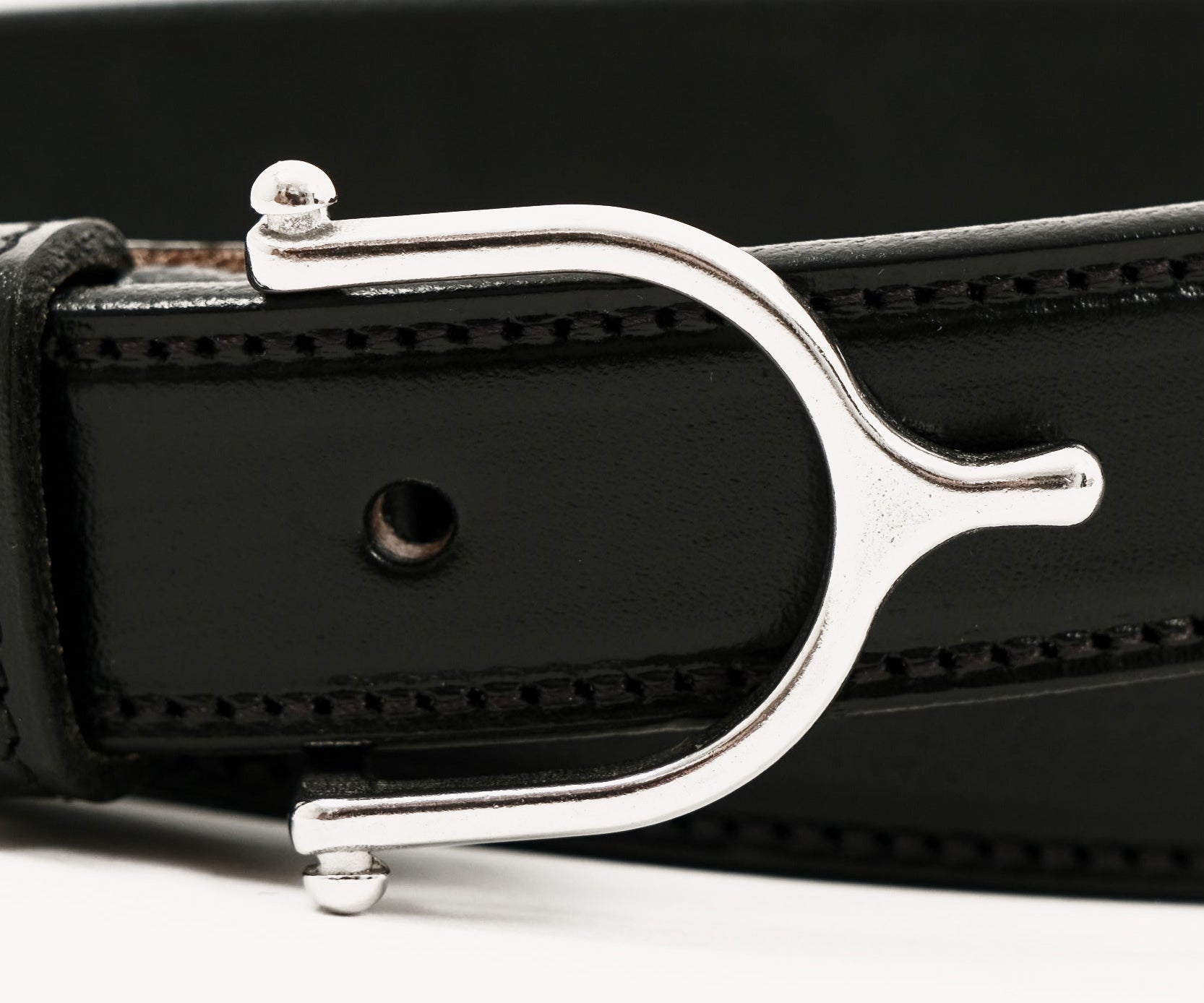 THE SPUR BELT Ceintures TAILLE 0 / NOIR / NICKEL / MODÈLE 007 - BRUT Clothing