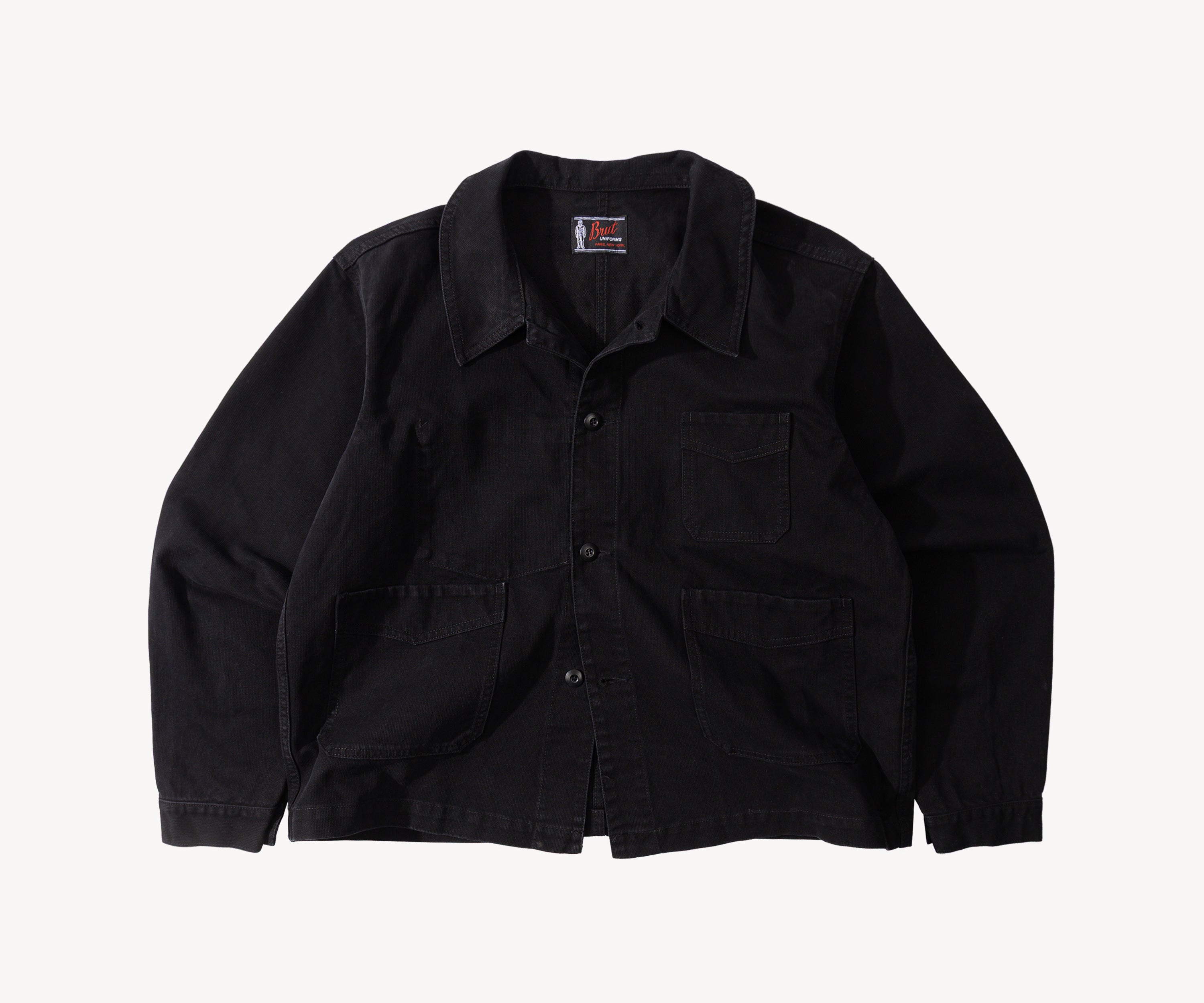 THE CROPPED WORK JACKET Coats & Jackets X-SMALL / BLACK - BRUT Clothing