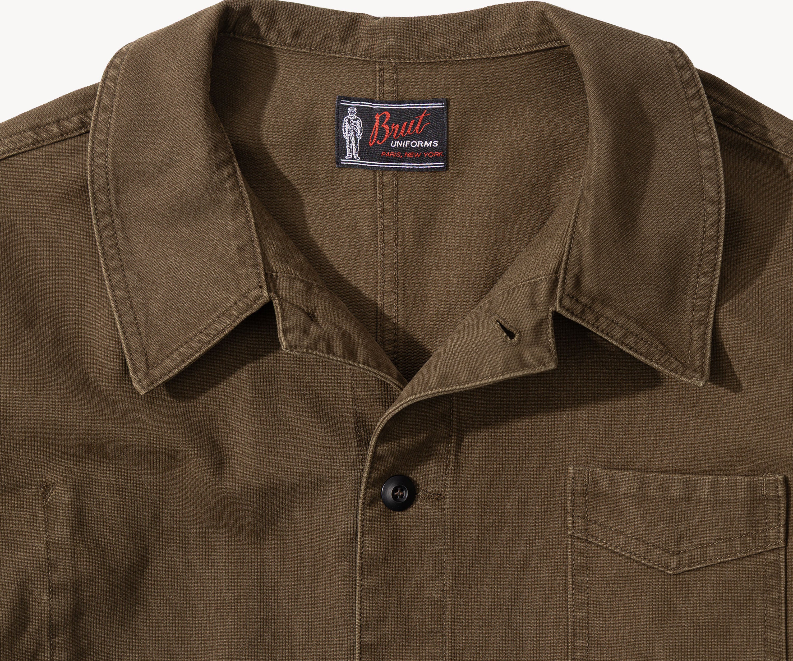 THE CROPPED WORK JACKET Coats & Jackets X-SMALL / BROWN - BRUT Clothing