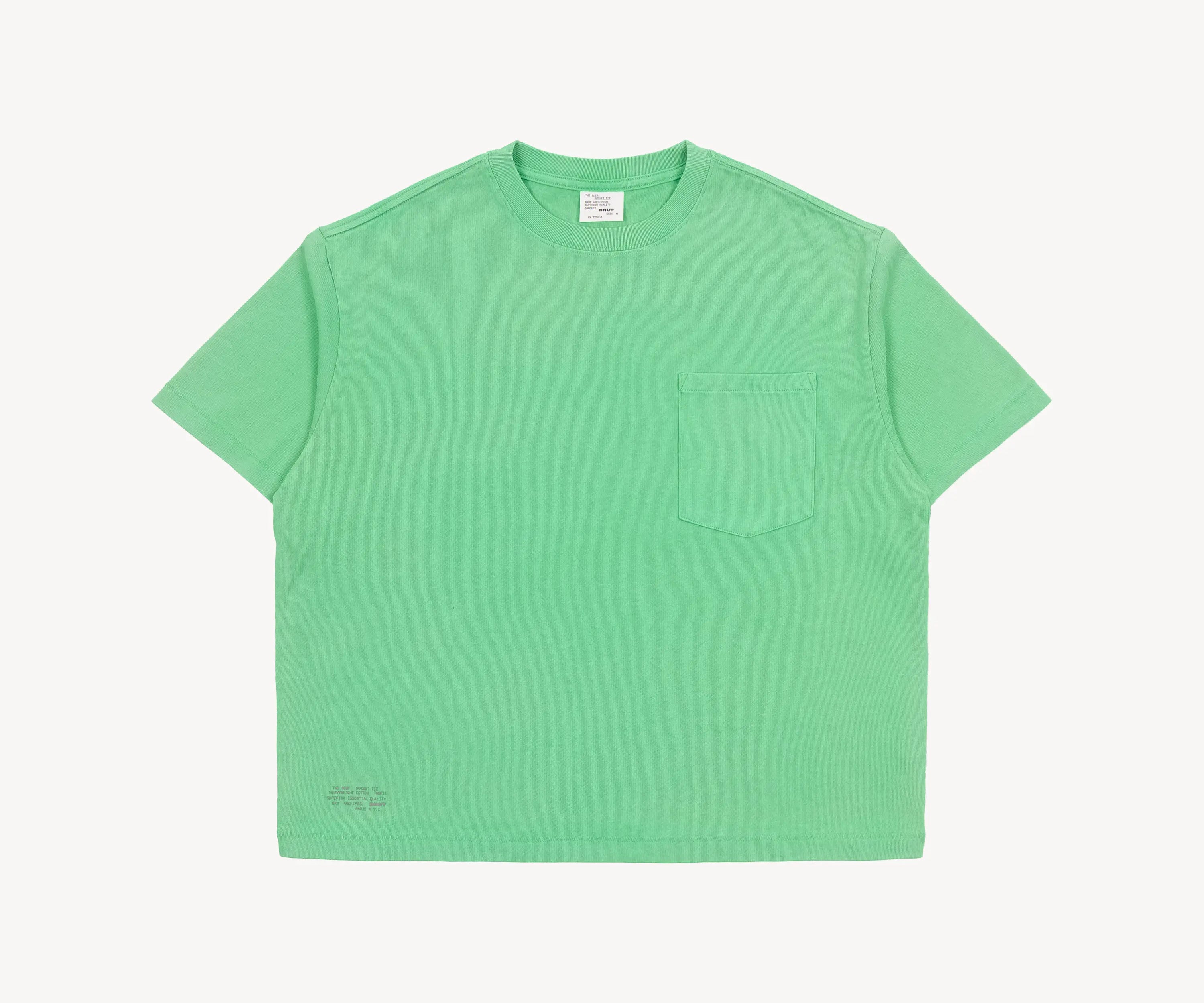 LES MEILLEURS T-SHIRTS À POCHE X-SMALL / VERT CLAIR - BRUT Clothing