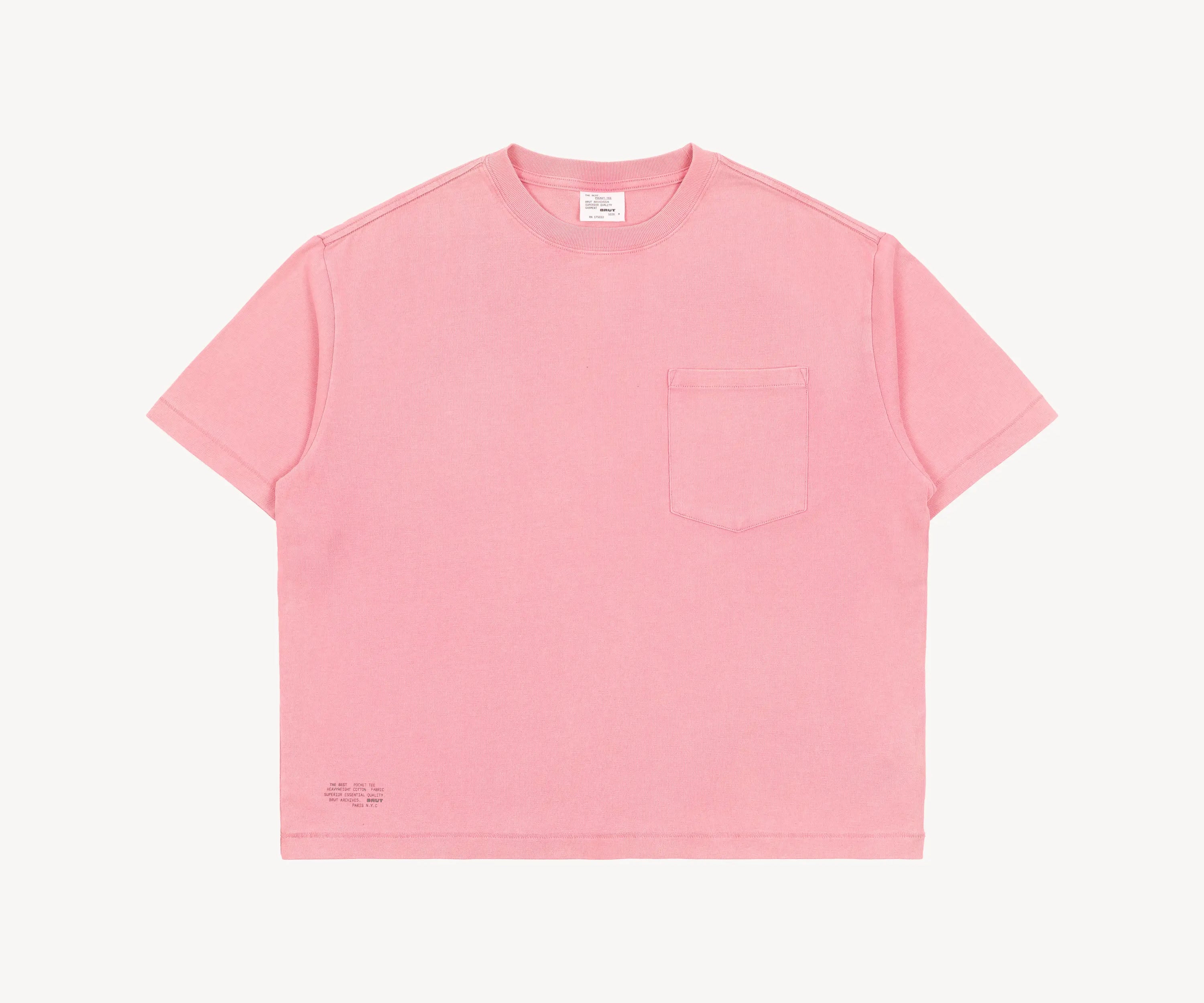 LES MEILLEURS T-SHIRTS À POCHE X-SMALL / ROSE - BRUT Clothing