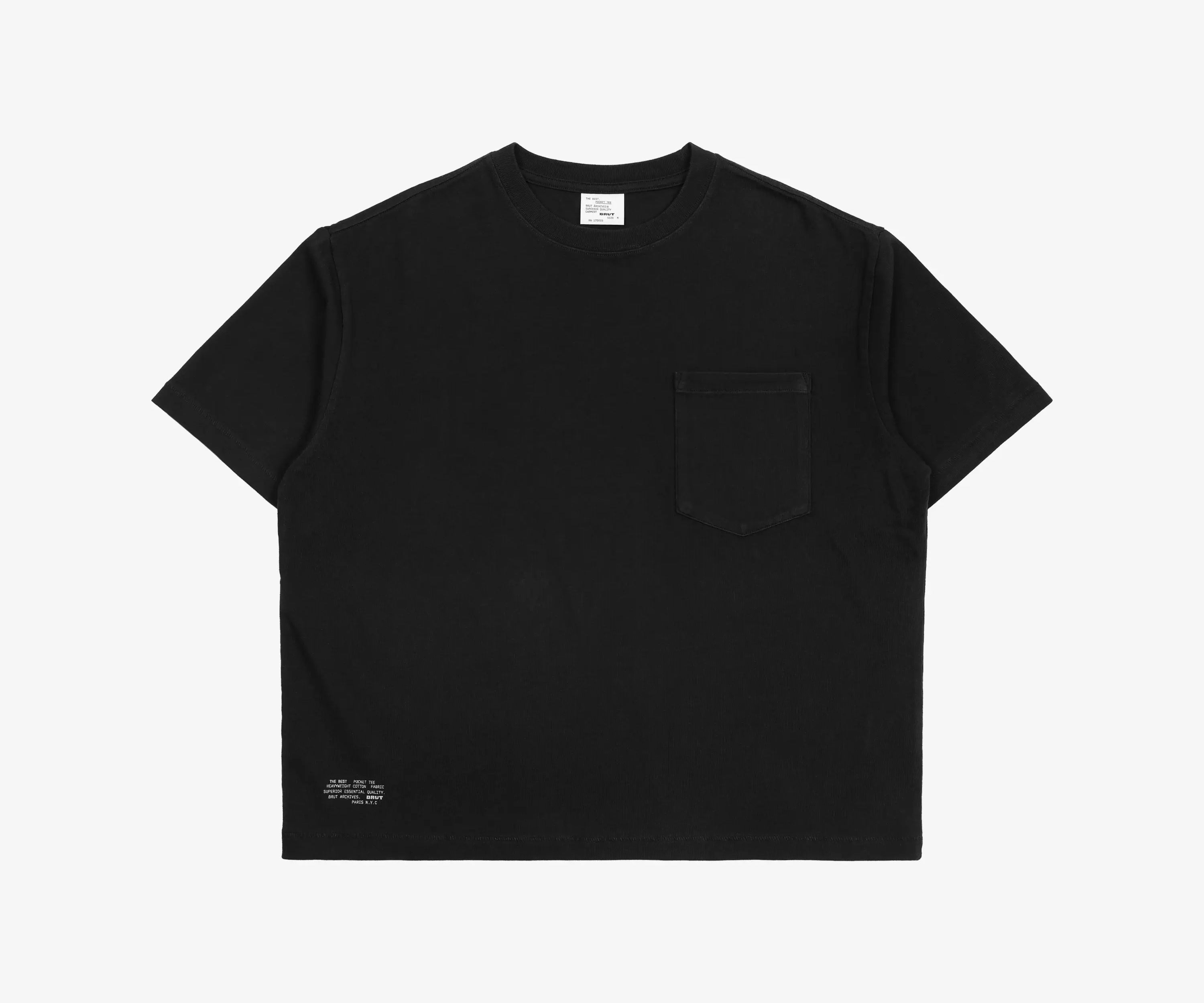LES MEILLEURS T-SHIRTS À POCHE X-SMALL / NOIR - BRUT Clothing