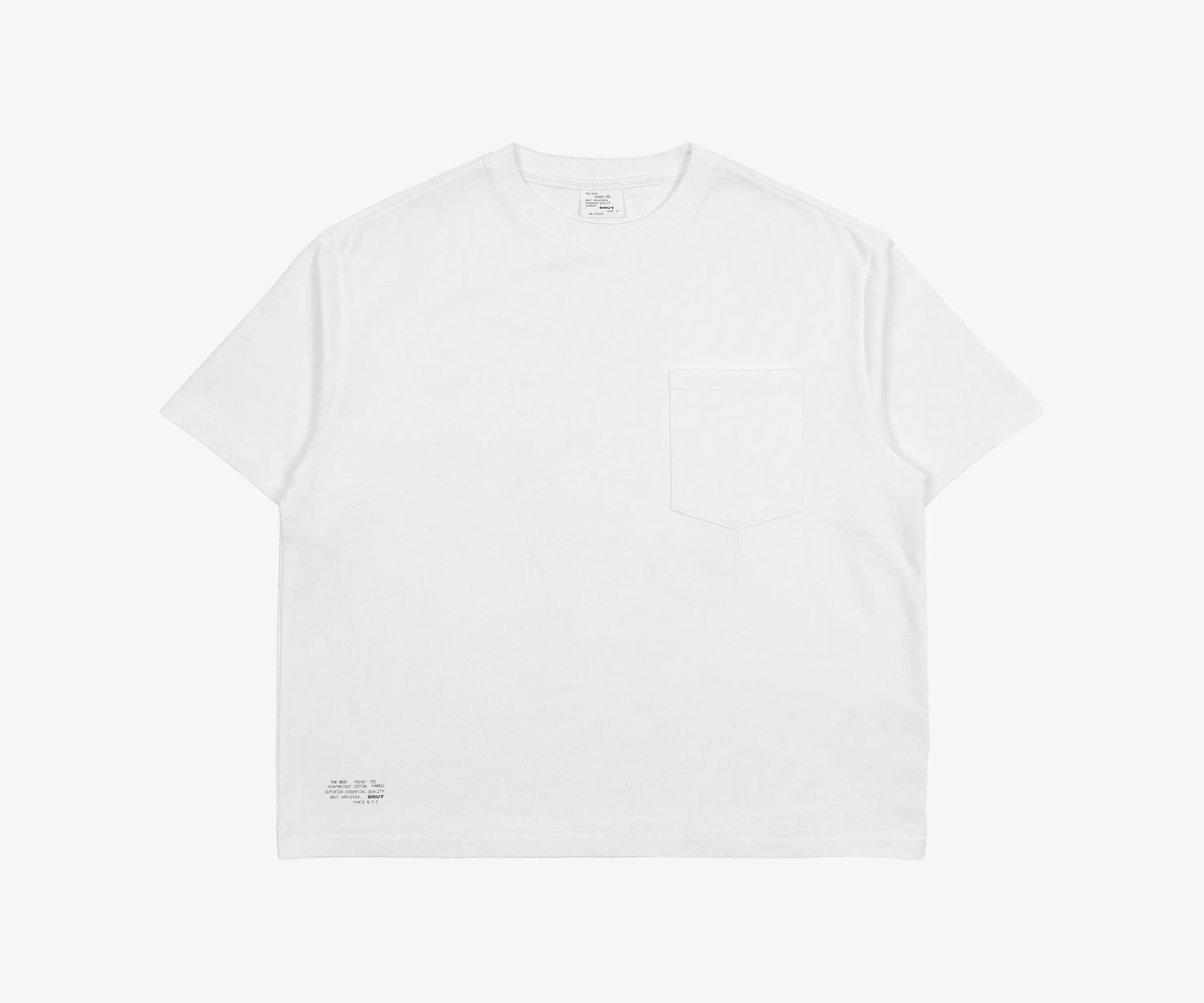 LES MEILLEURS T-SHIRTS À POCHE X-SMALL / BLANCS - BRUT Clothing