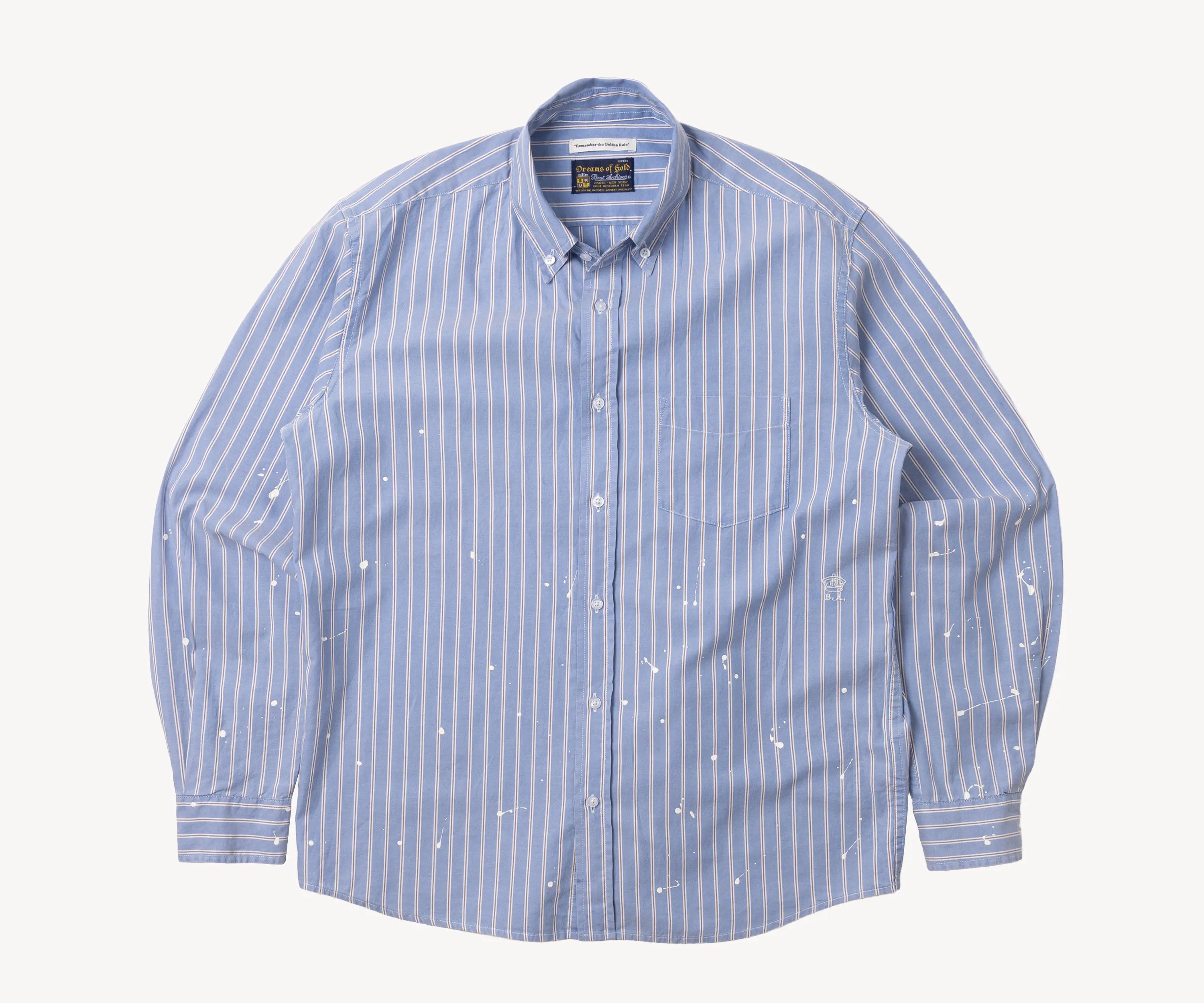 THE STAINED SHIRT Shirts X-SMALL / BLUE - BRUT Clothing