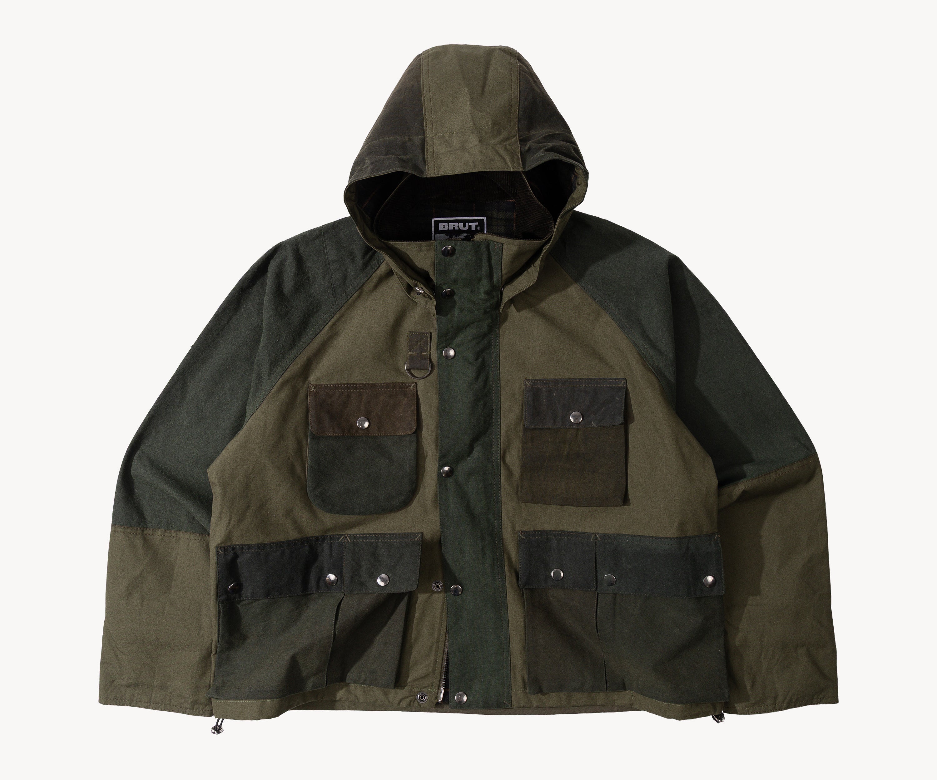 REWORK® TRIAL WAX JACKET - N° 001 Manteaux et vestes SMALL / VERT - BRUT Clothing