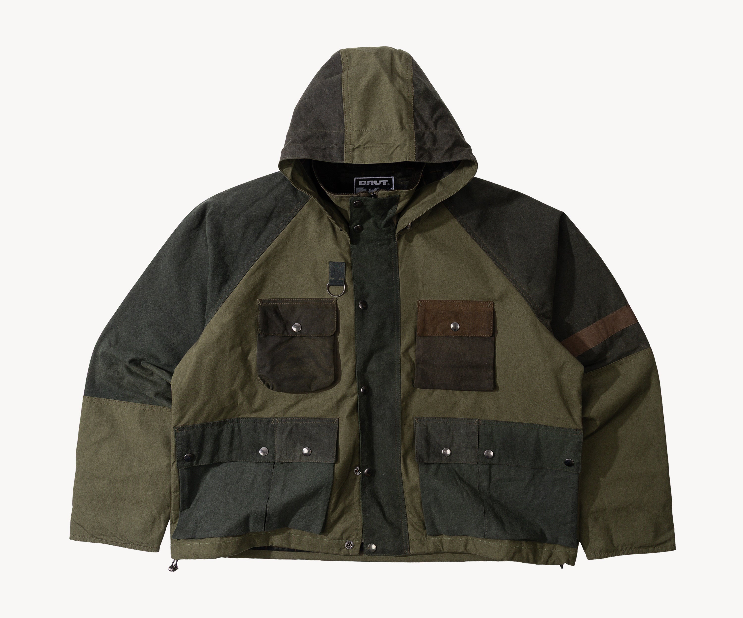 REWORK® TRIAL WAX JACKET - N° 025 Manteaux et vestes LARGE / VERT - BRUT Clothing