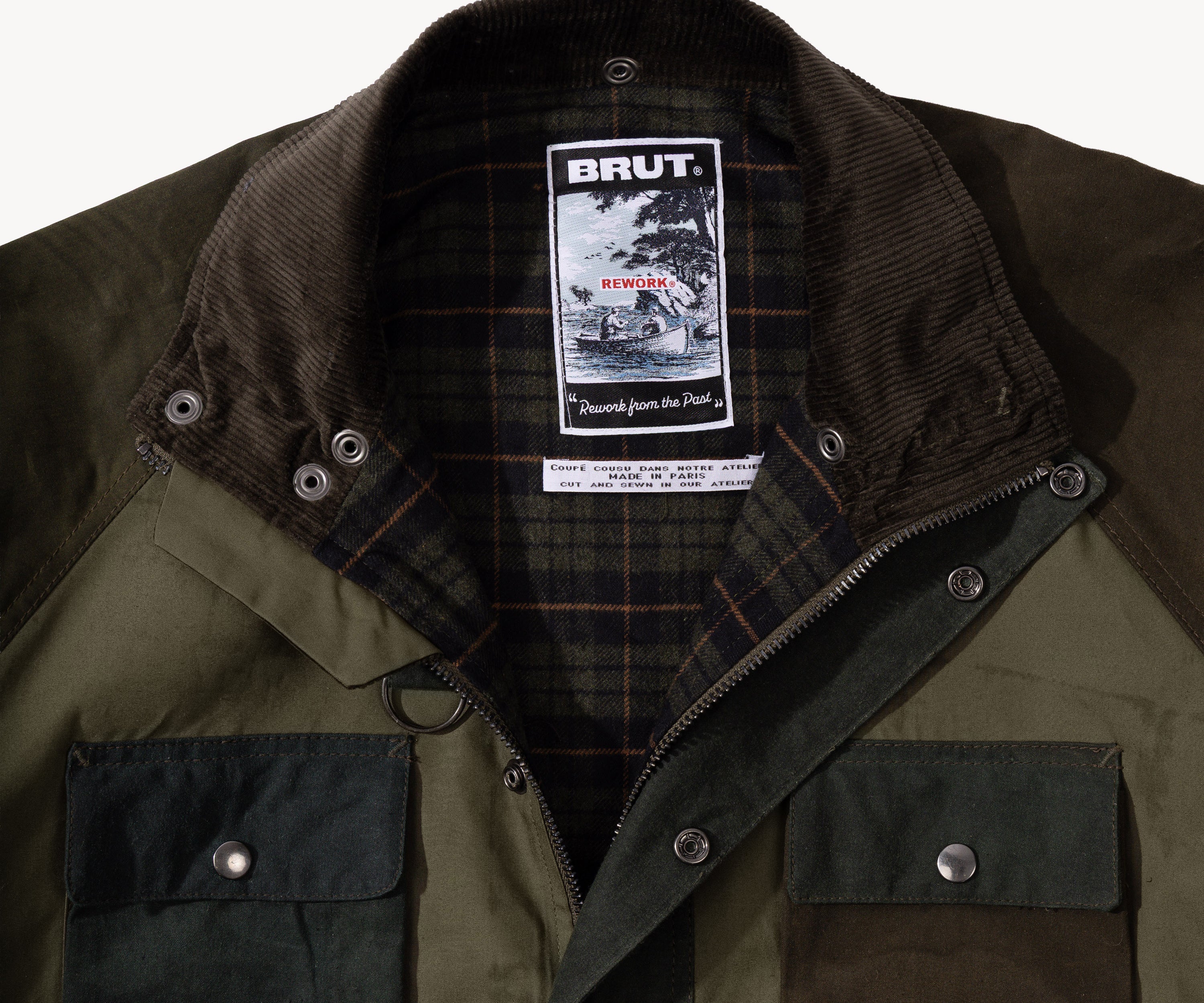 REWORK® TRIAL WAX JACKET - N° 041 Coats & Jackets X-LARGE / GREEN - BRUT Clothing