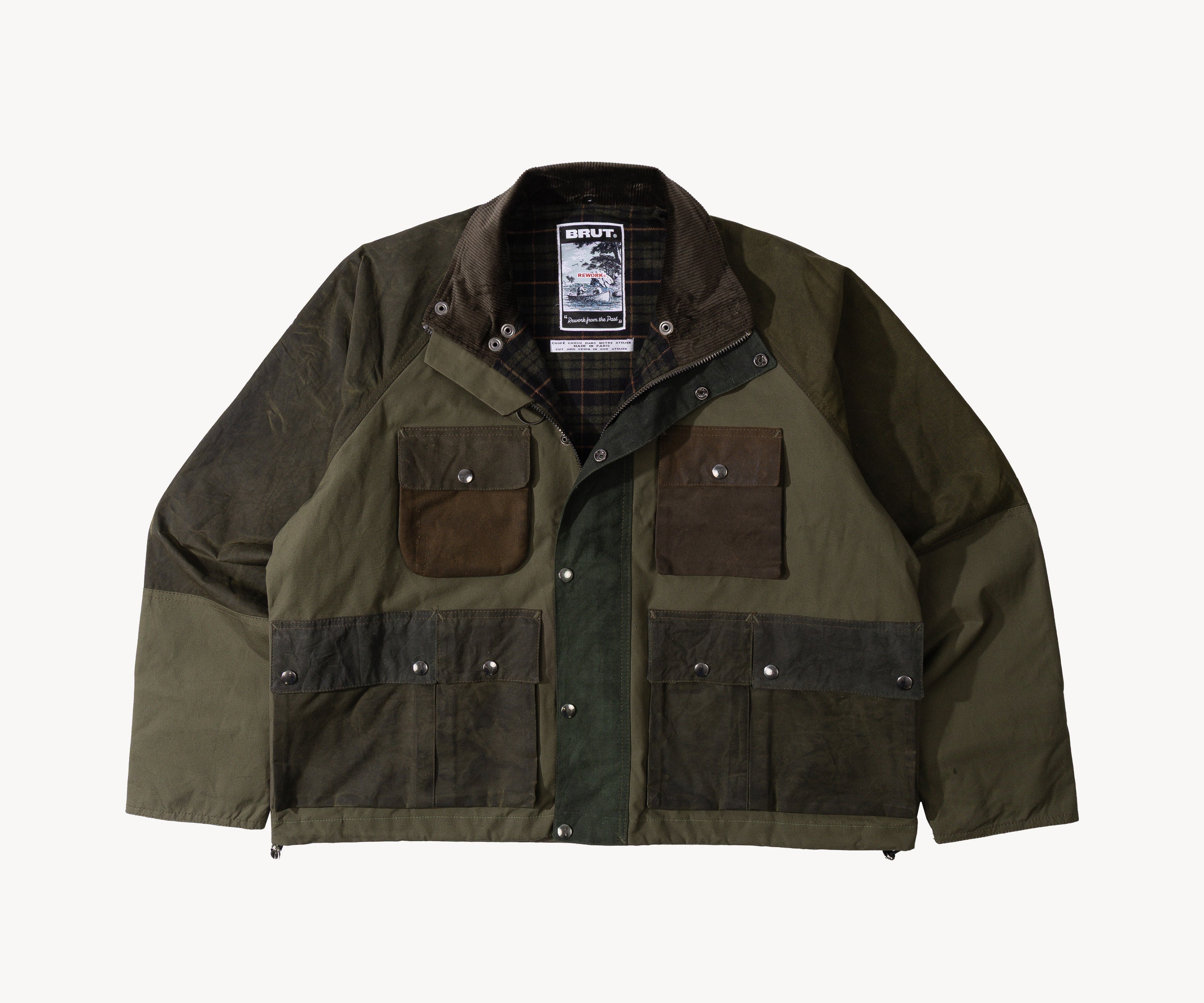 REWORK® TRIAL WAX JACKET - N° 012 Manteaux et vestes MEDIUM / VERT - BRUT Clothing